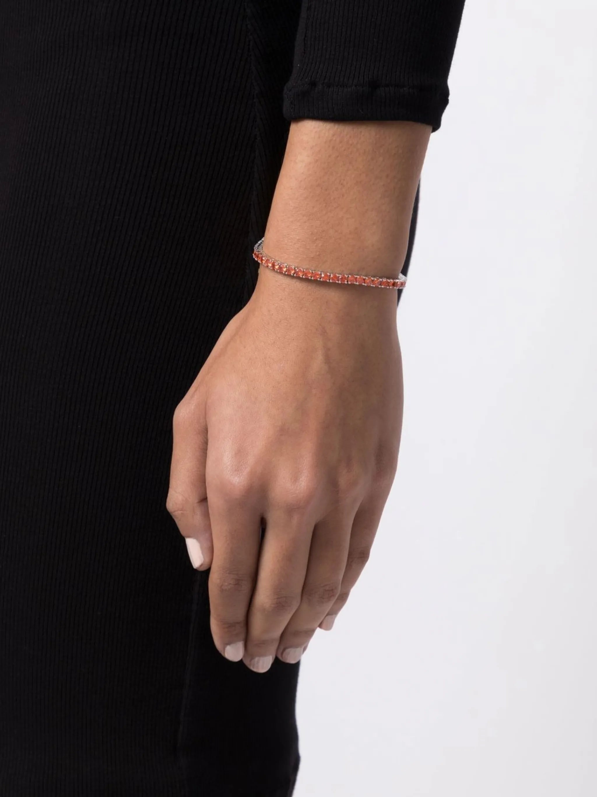 crystal-embellished tennis bracelet