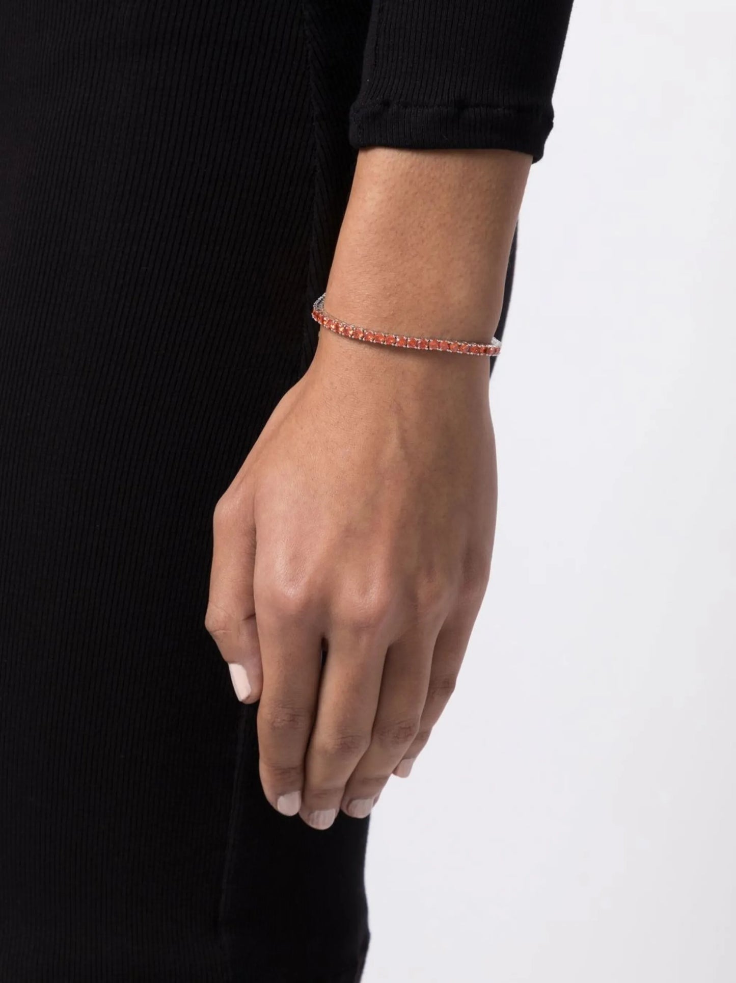 crystal-embellished tennis bracelet
