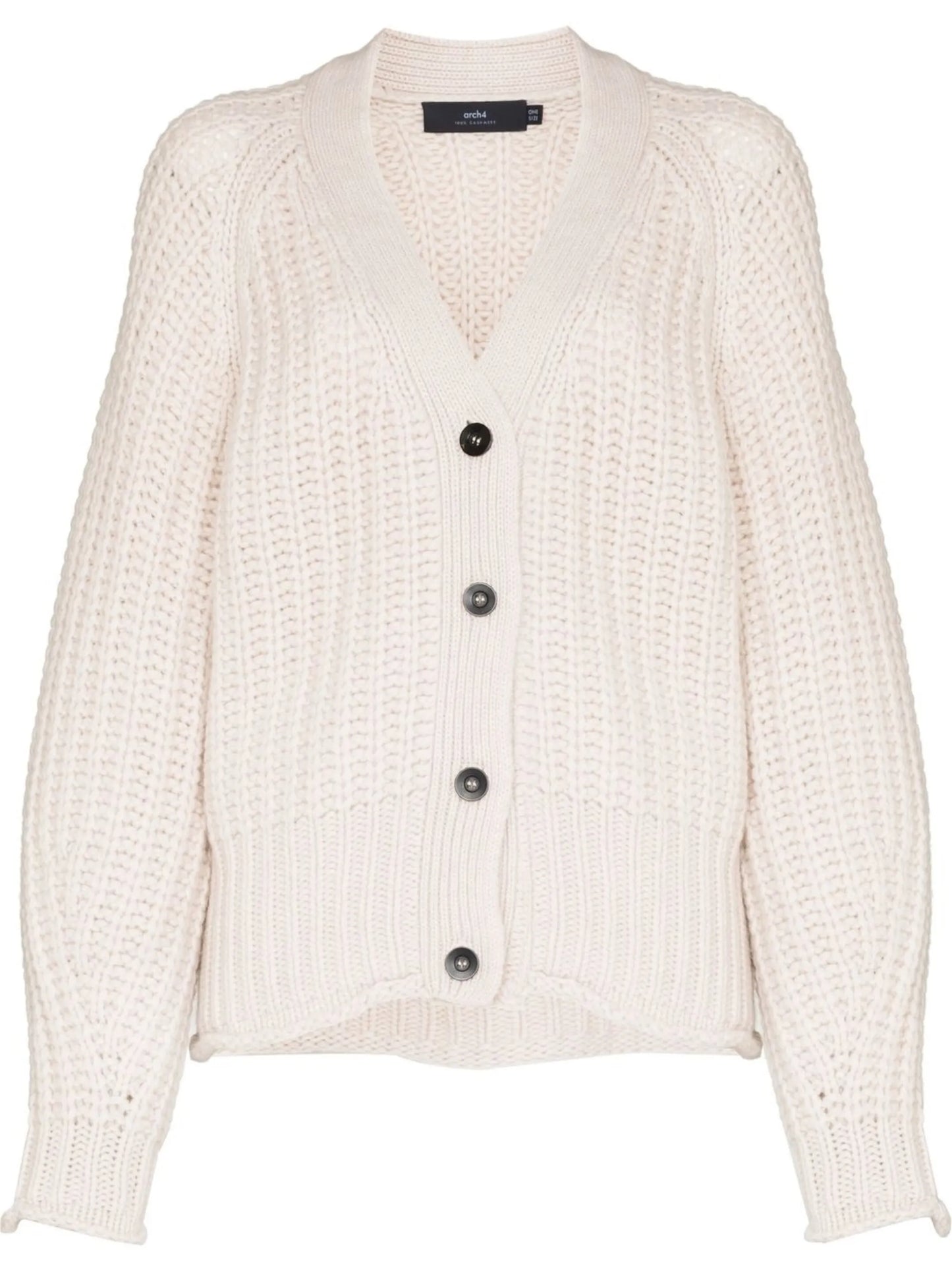 Rotterdam puff-sleeve cashmere cardigan