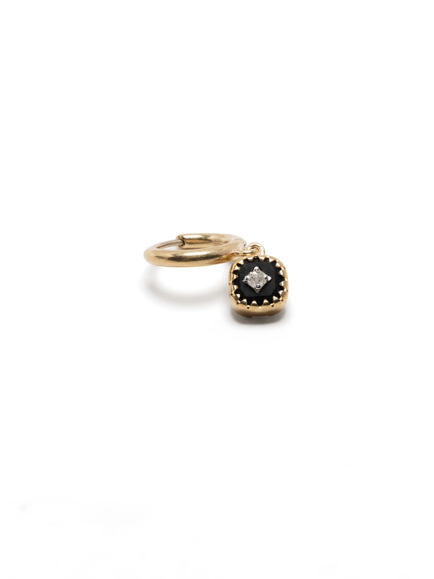 9kt yellow gold Pierrot diamond earrings