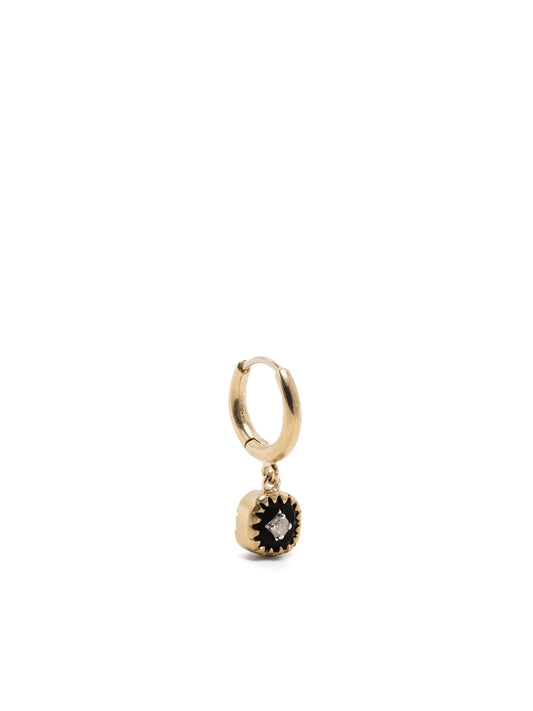 9kt yellow gold Pierrot diamond earrings