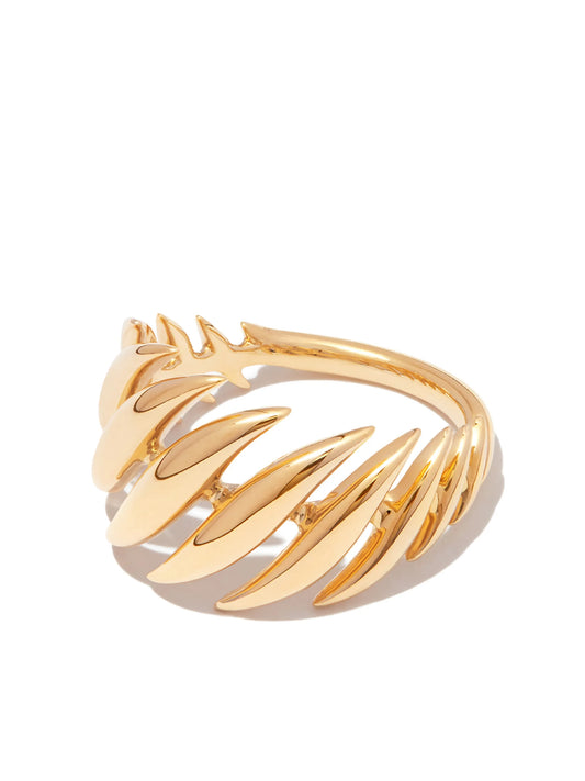 18kt yellow gold Flame ring