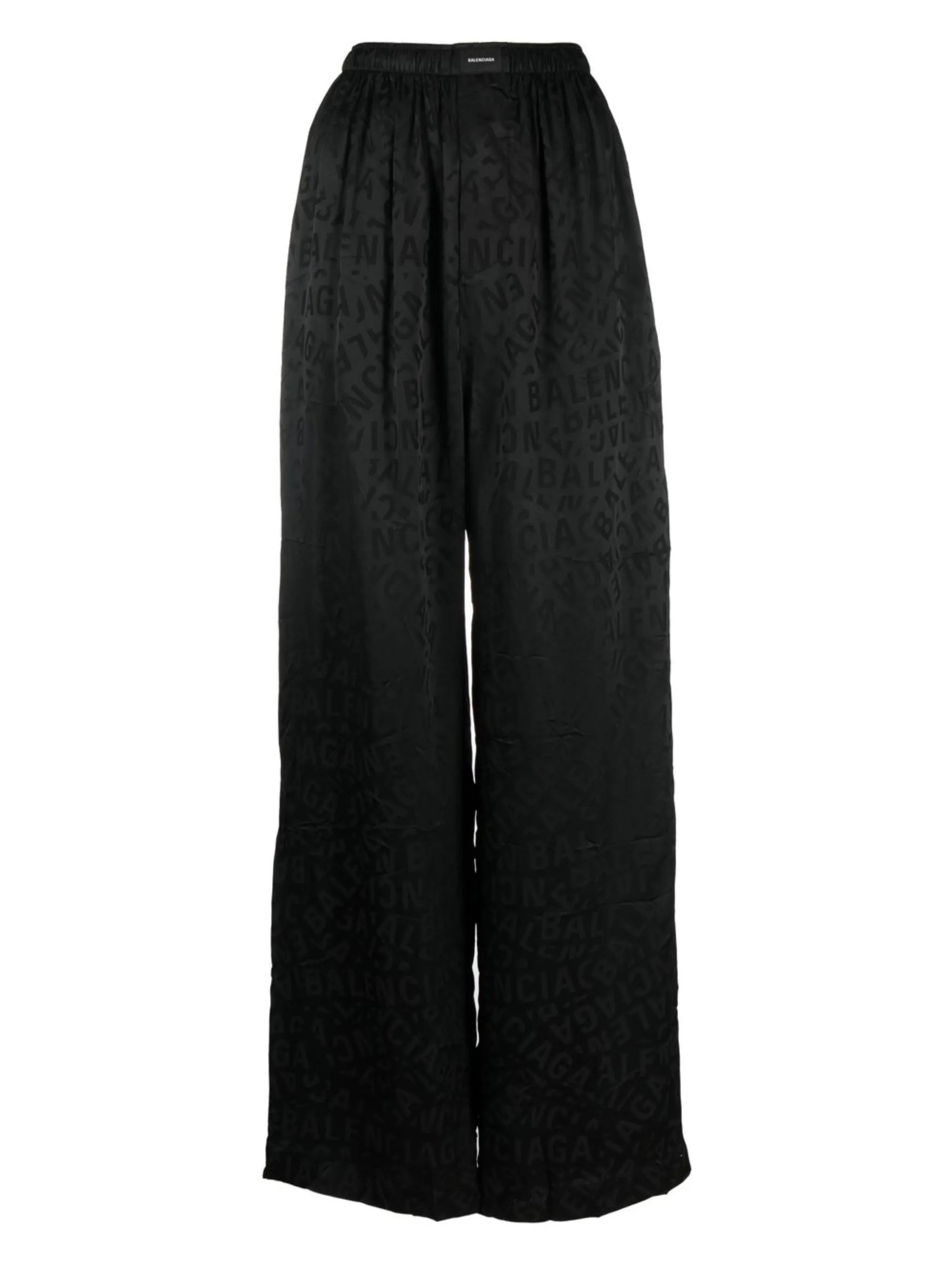 logo-print silk pyjama pants