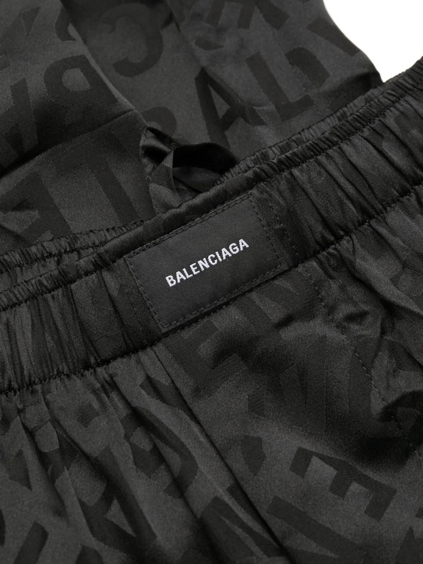 logo-print silk pyjama pants
