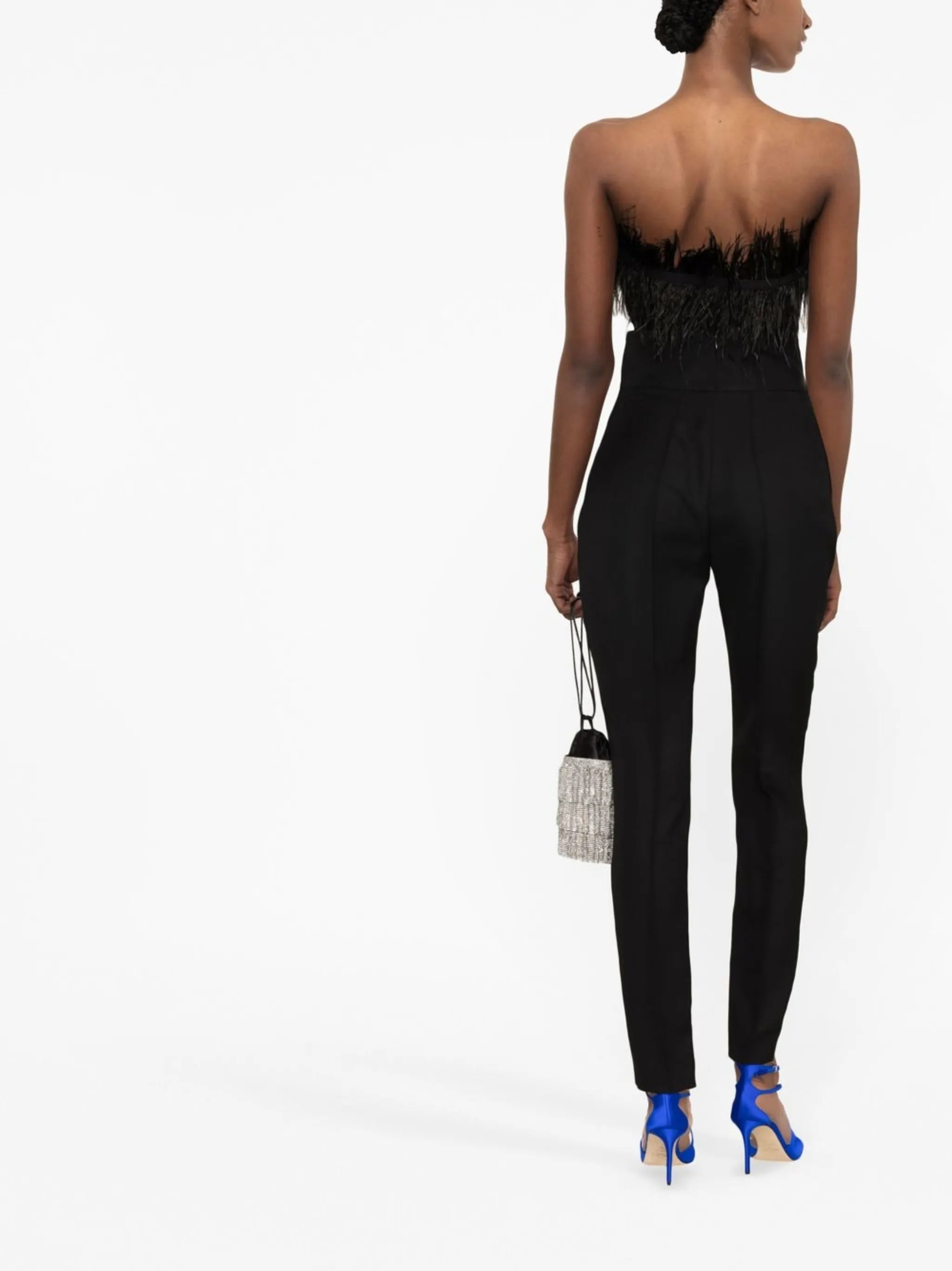 high-waist tailored trousers