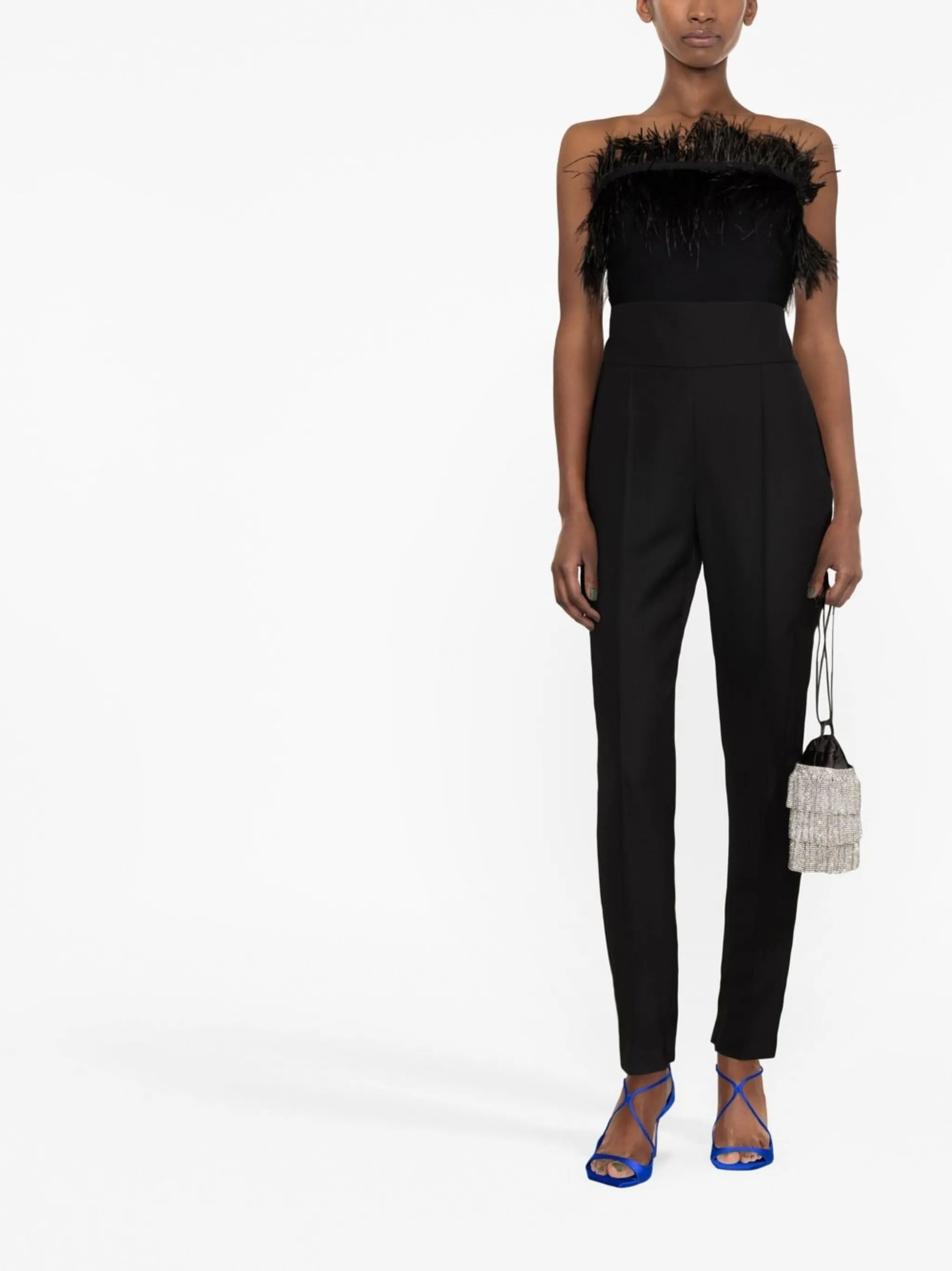 high-waist tailored trousers