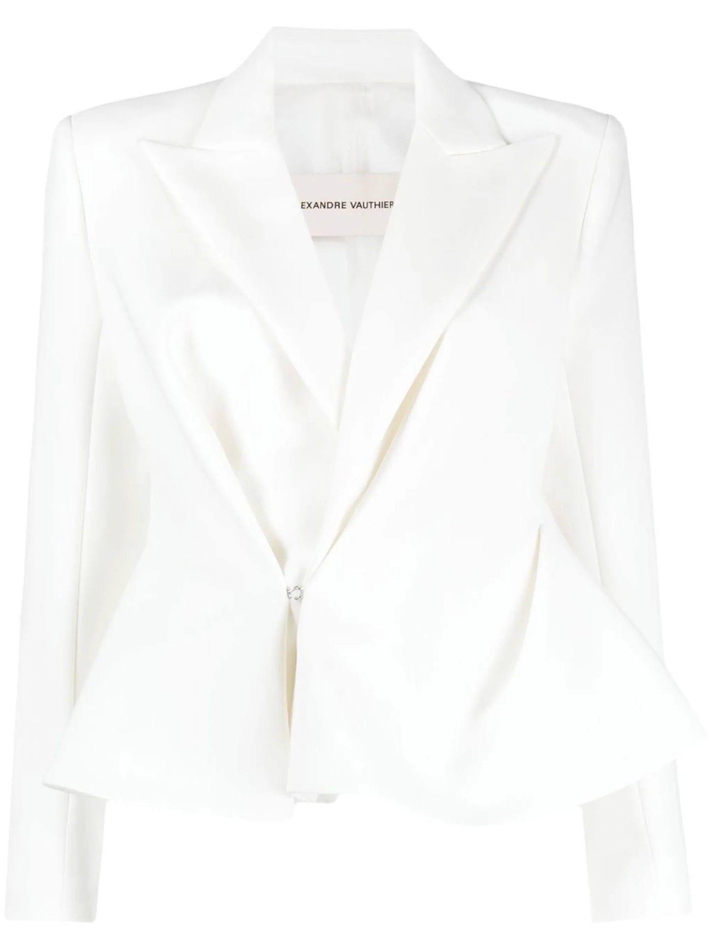 peplum-waist single-breasted blazer