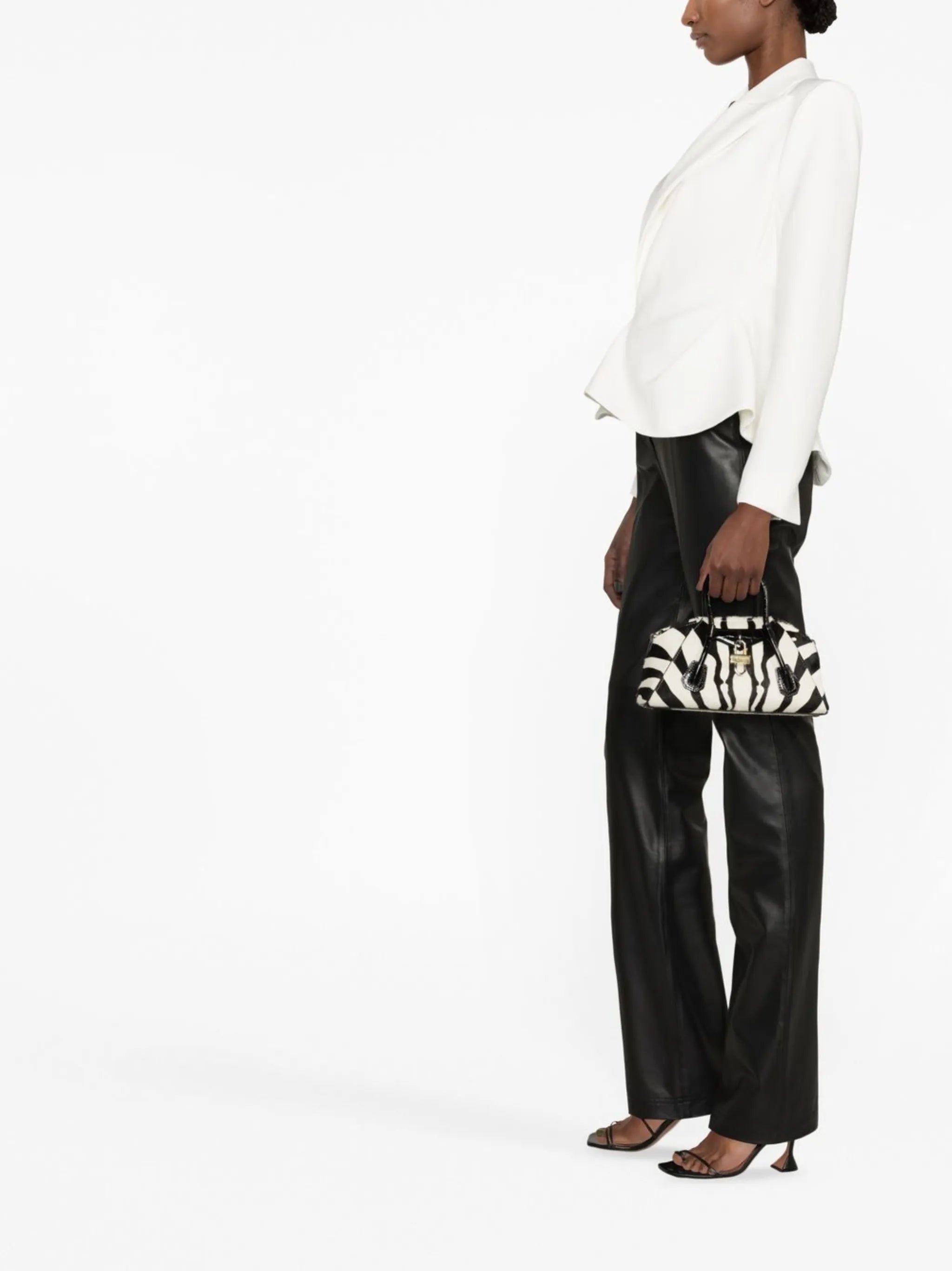 peplum-waist single-breasted blazer