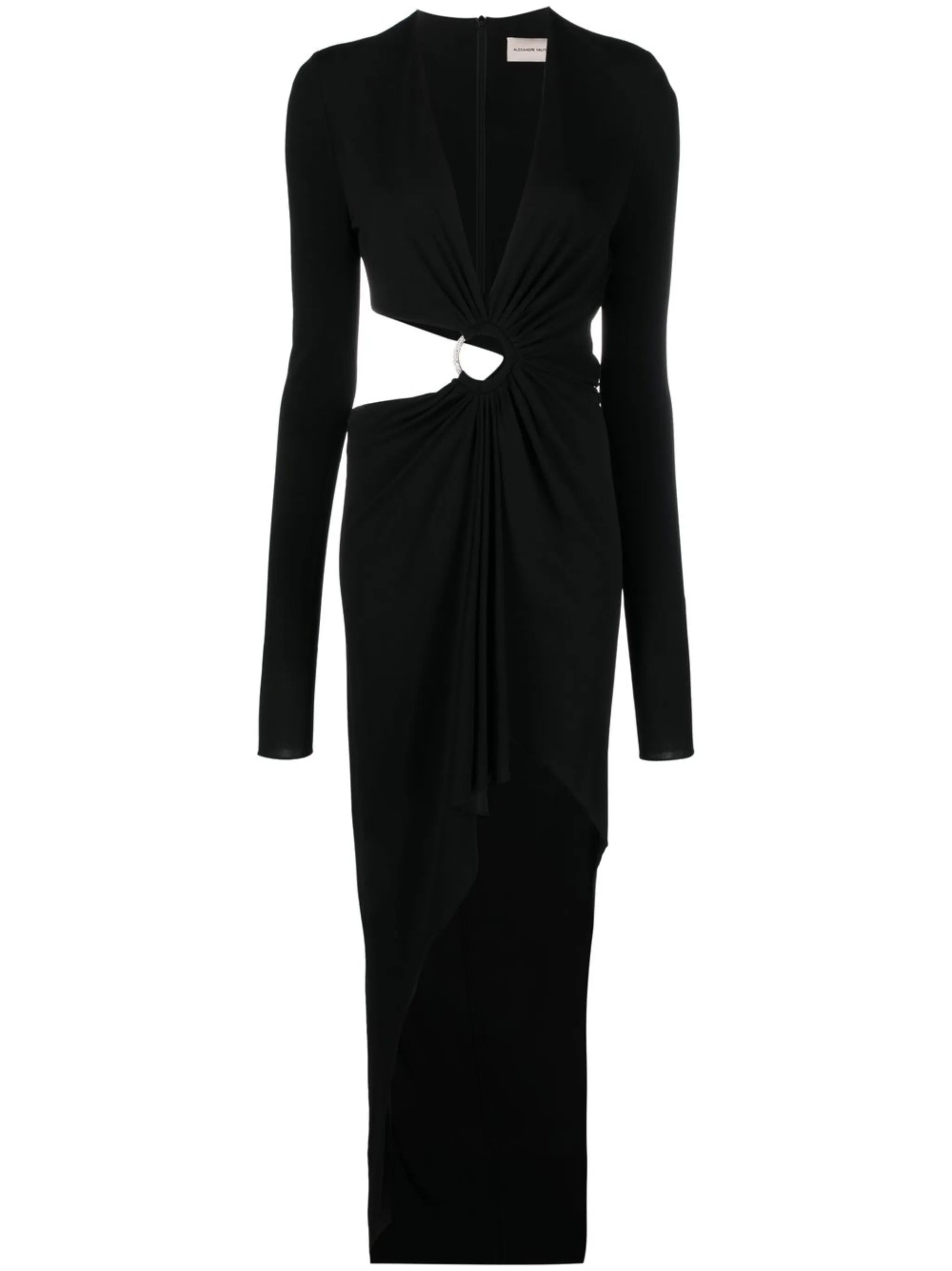 hoop-detail cut-out dress