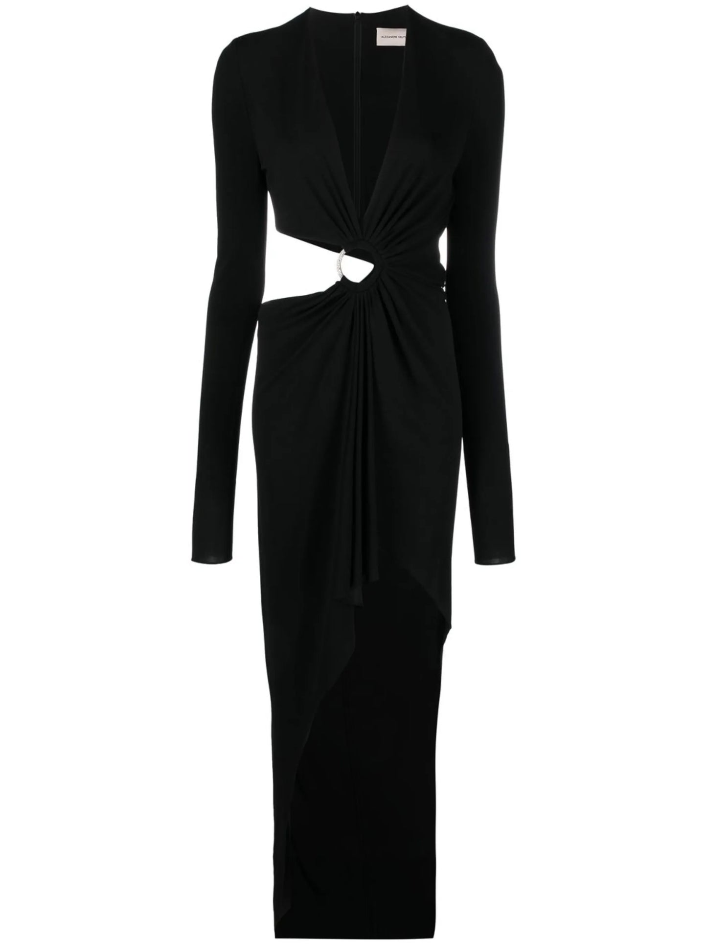 hoop-detail cut-out dress