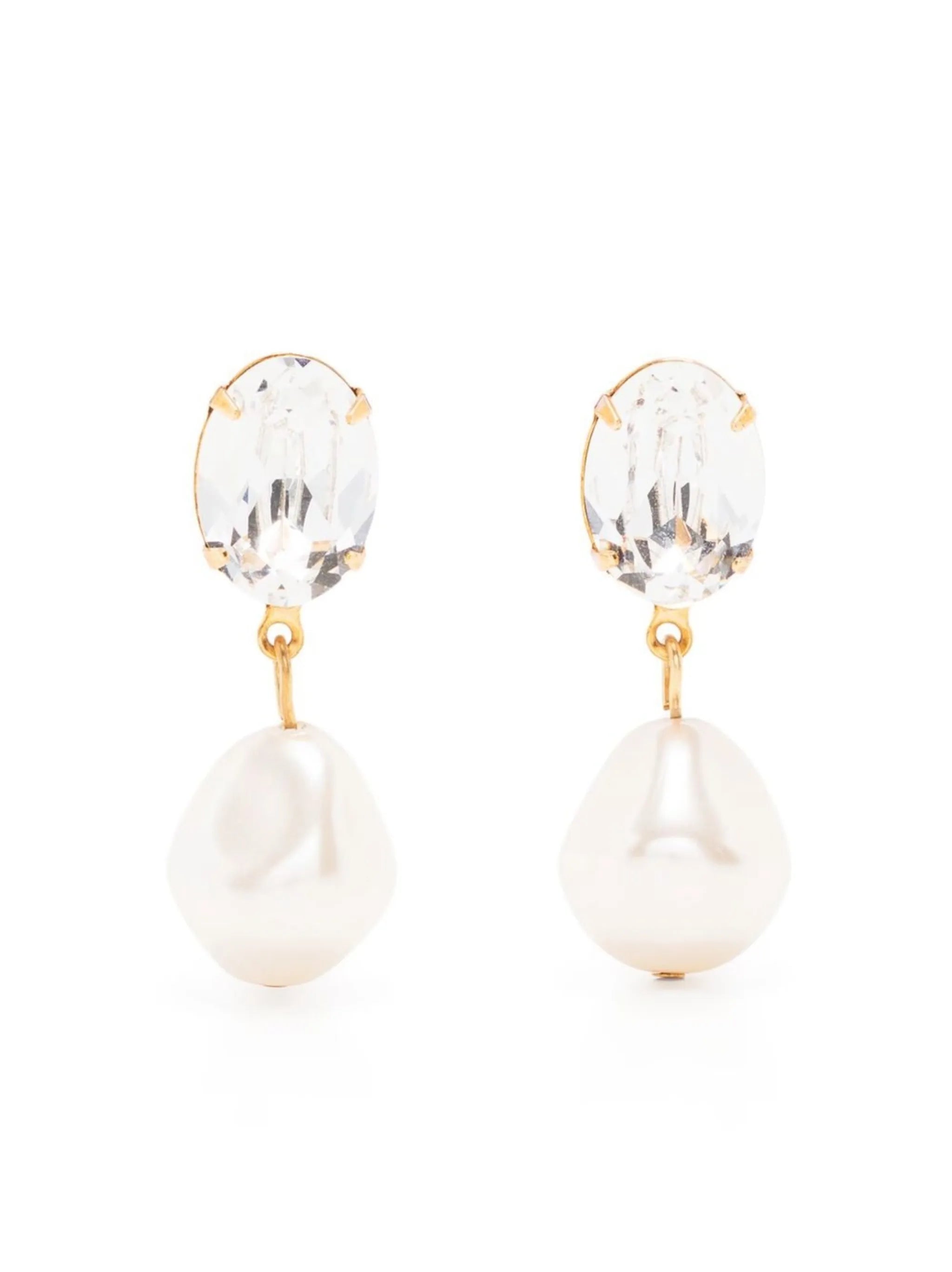 Tunis crystal pearl drop earrings