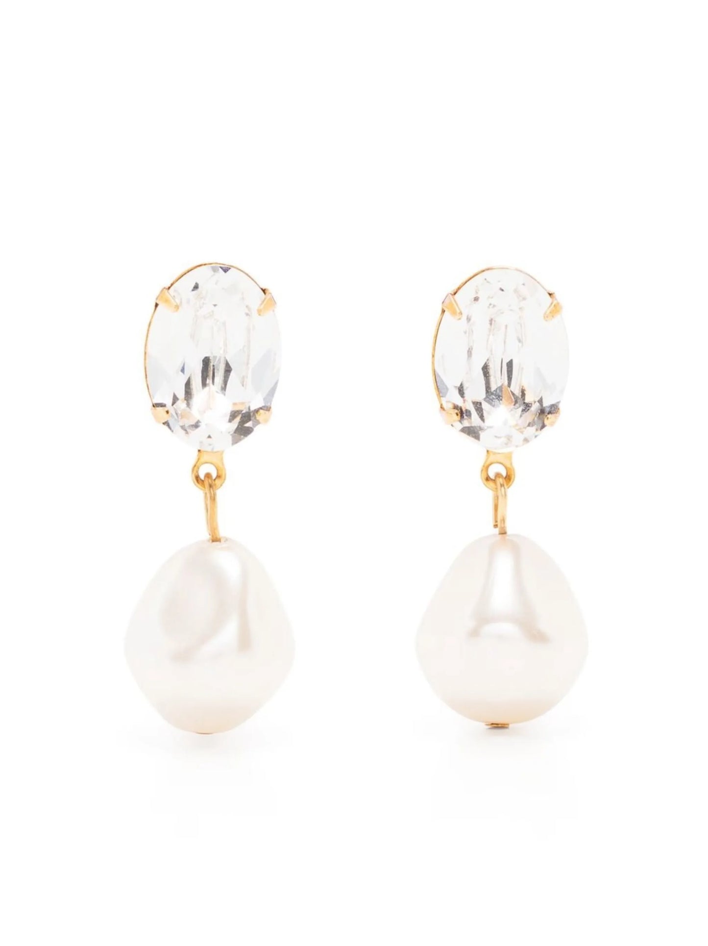 Tunis crystal pearl drop earrings