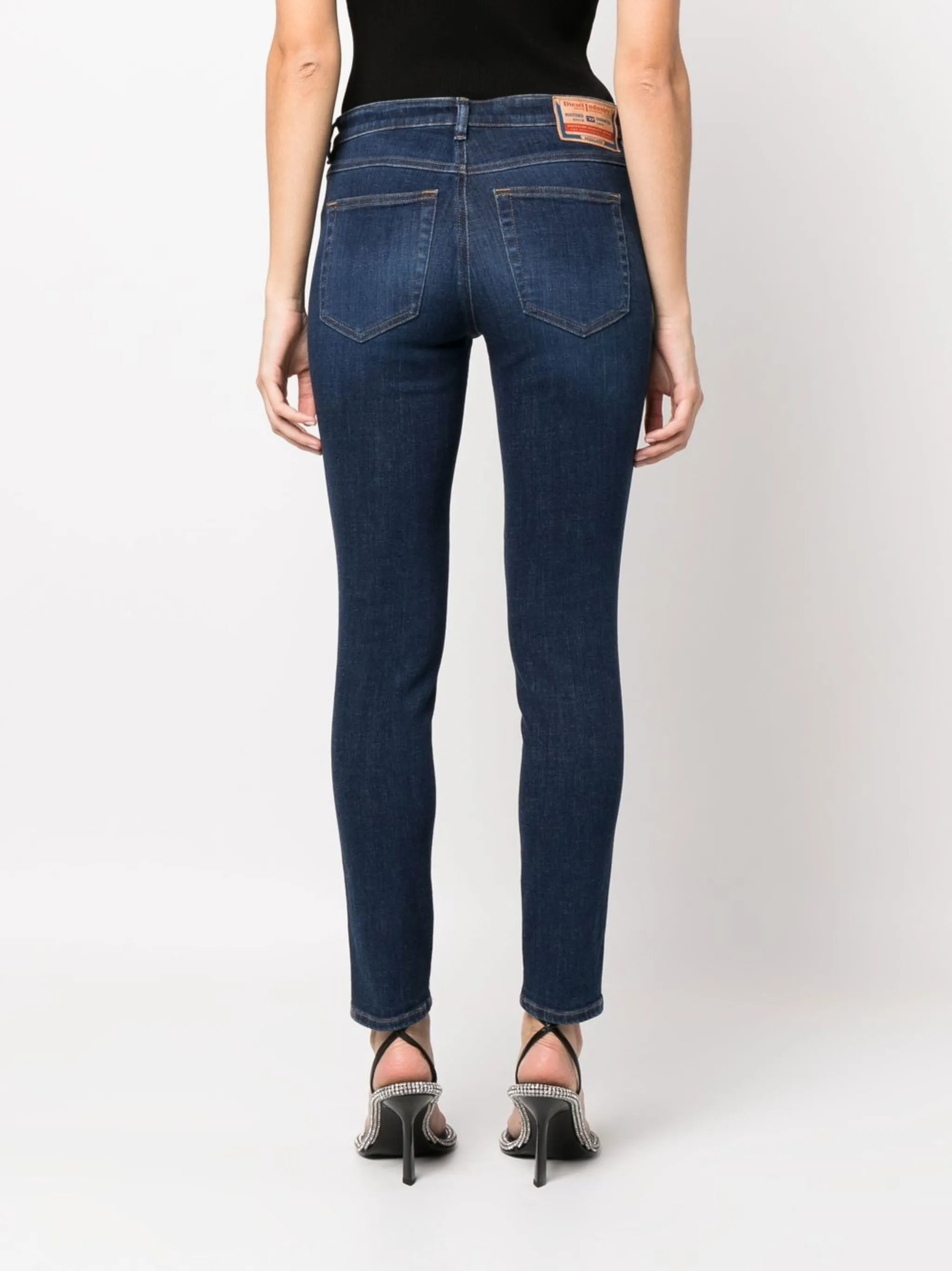 high-rise skinny jeans