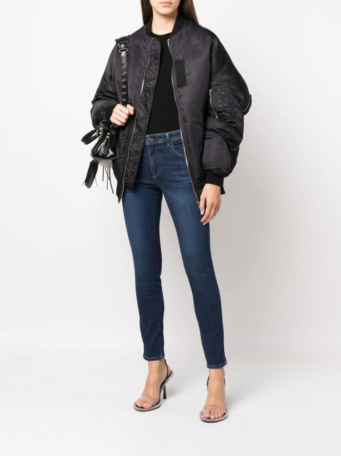 high-rise skinny jeans