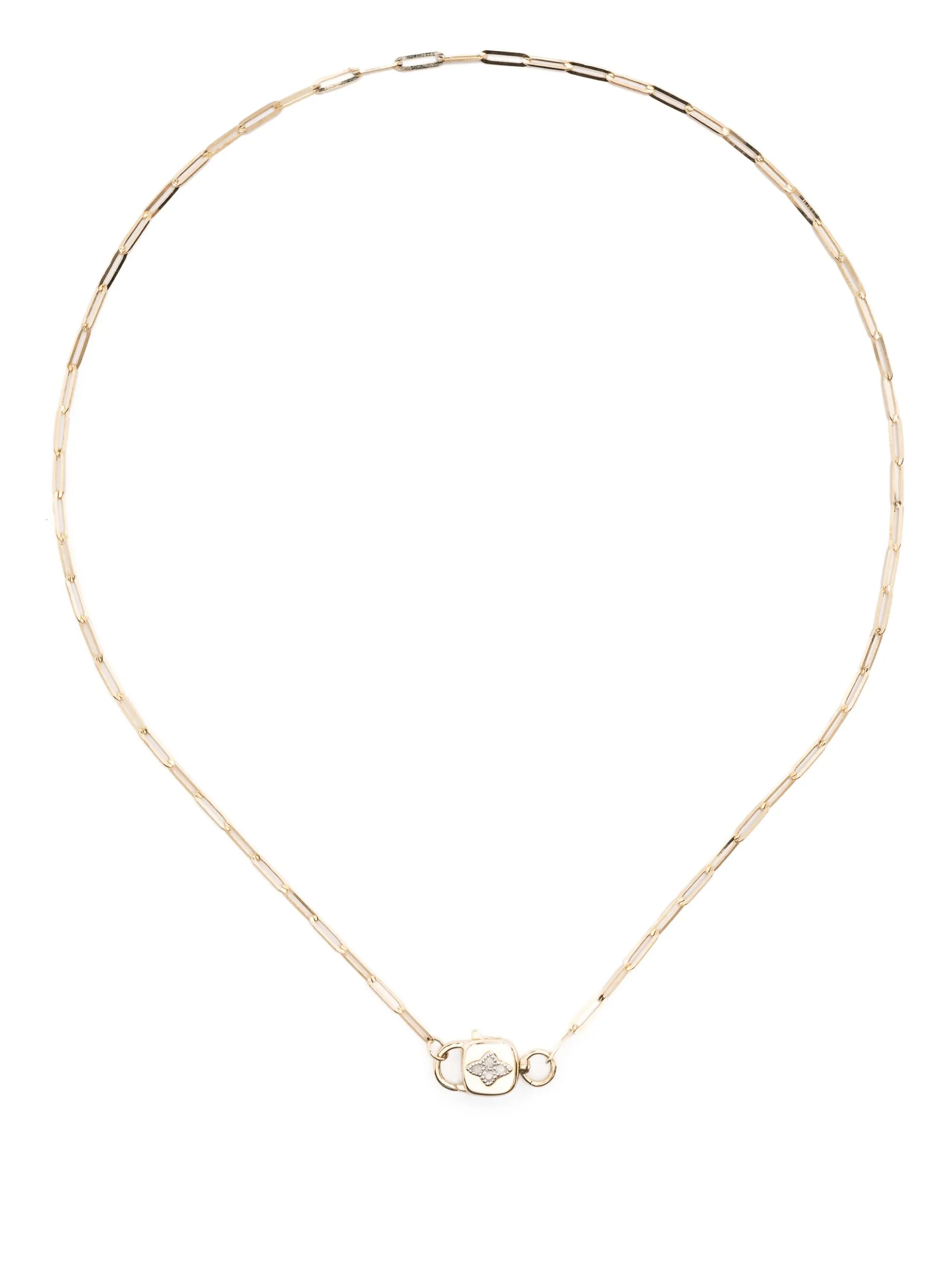 9kt yellow gold Louise diamond necklace