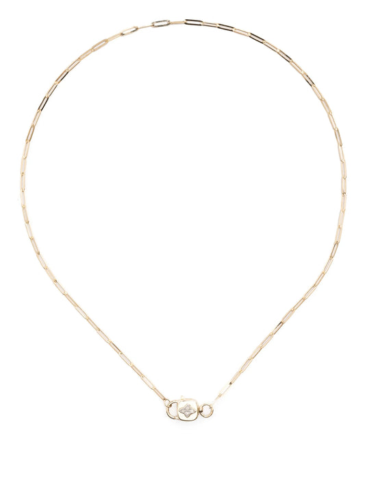 9kt yellow gold Louise diamond necklace