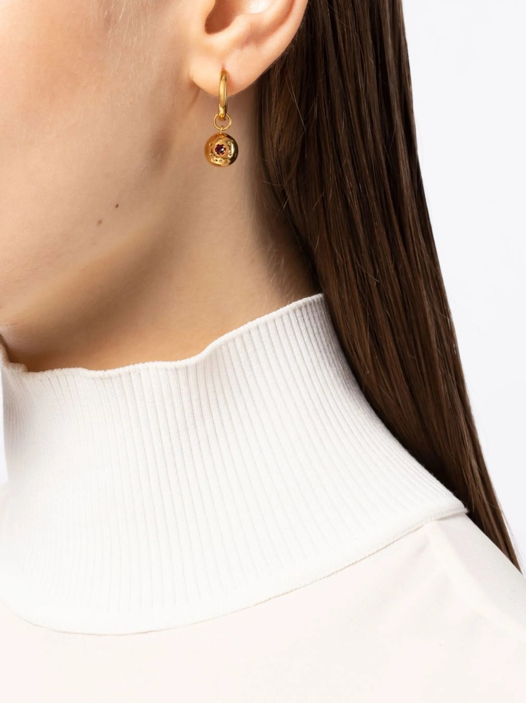 Titillate gold-plated drop earring