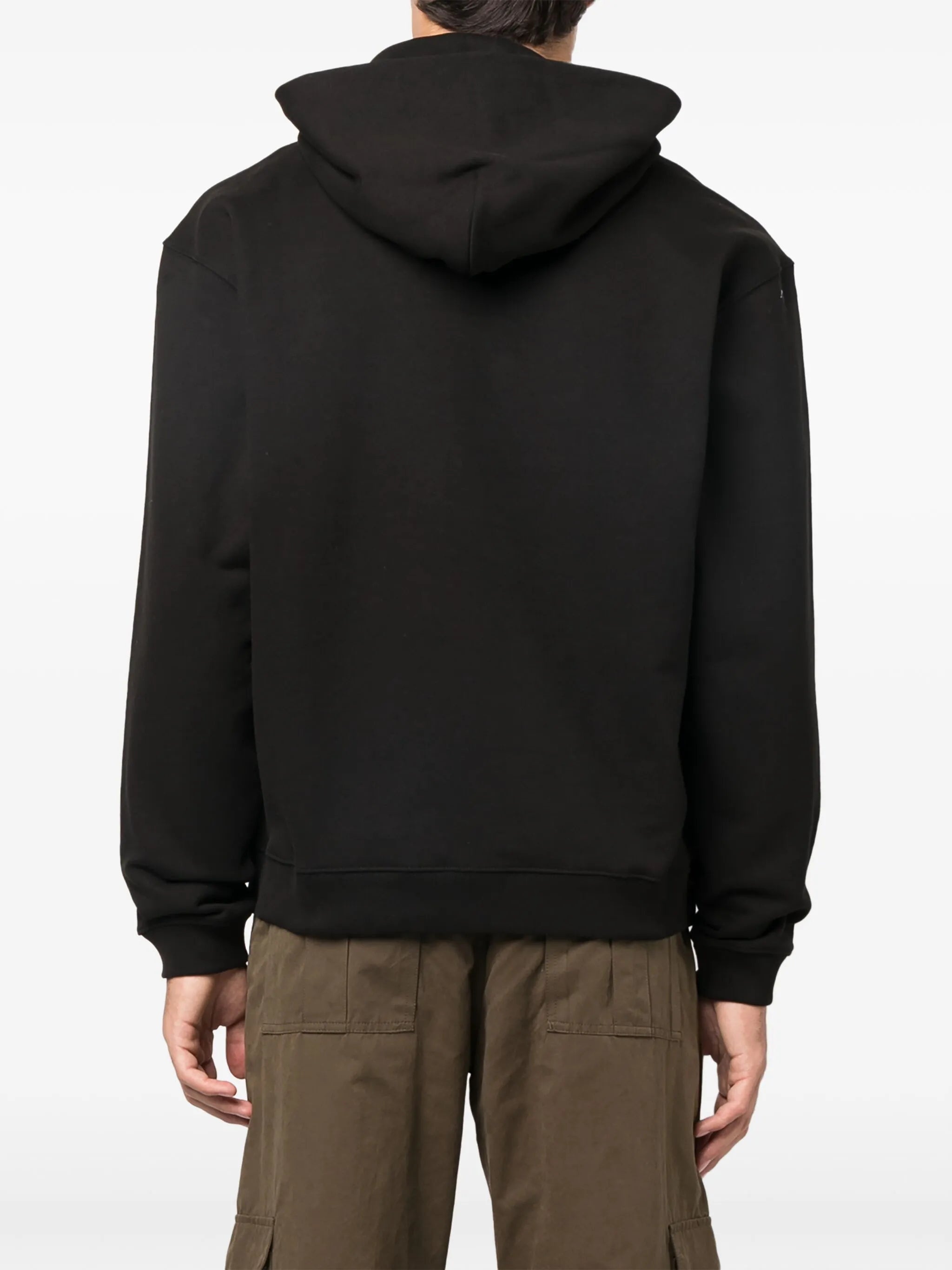 logo-print detail hoodie