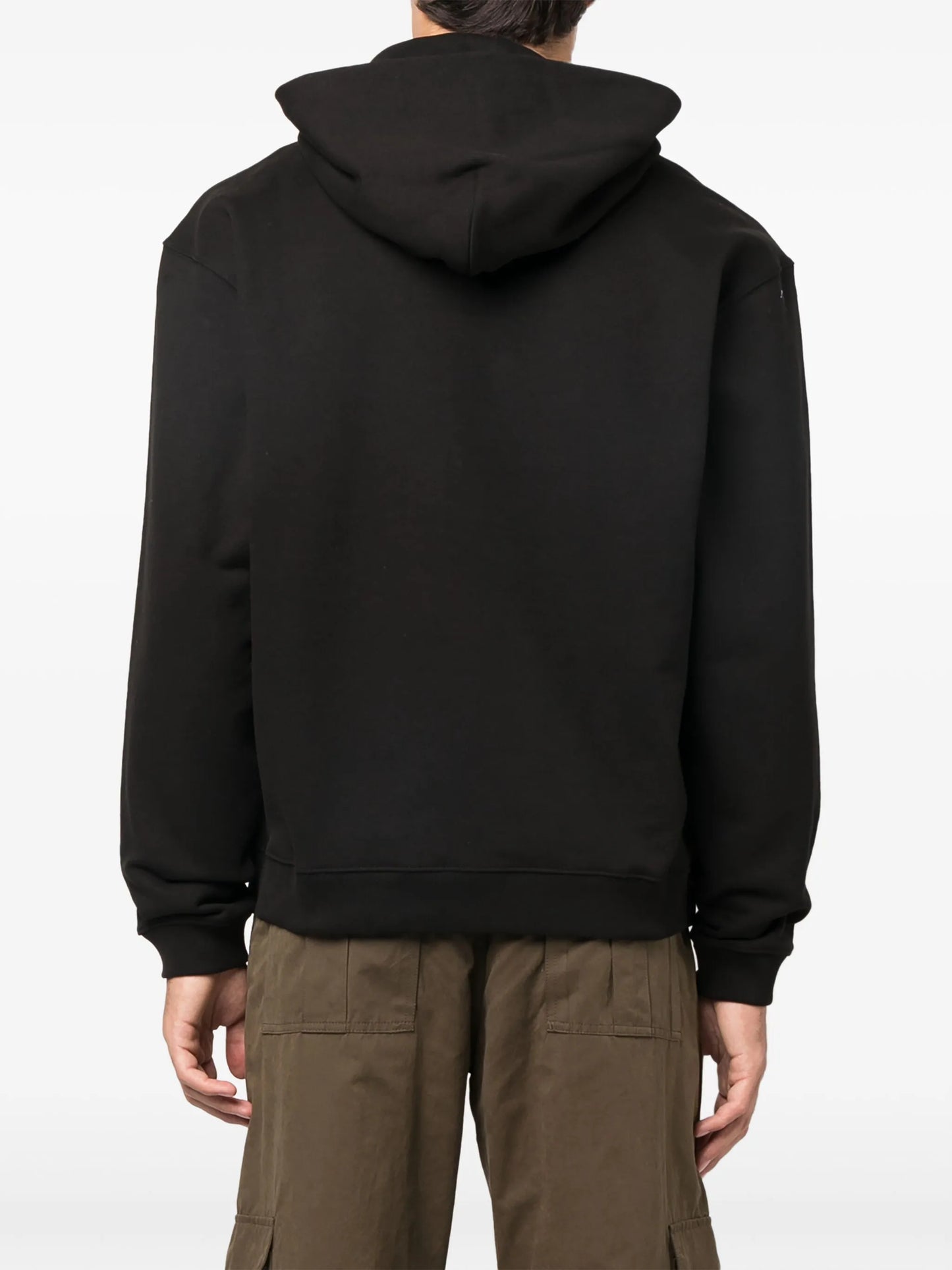 logo-print detail hoodie