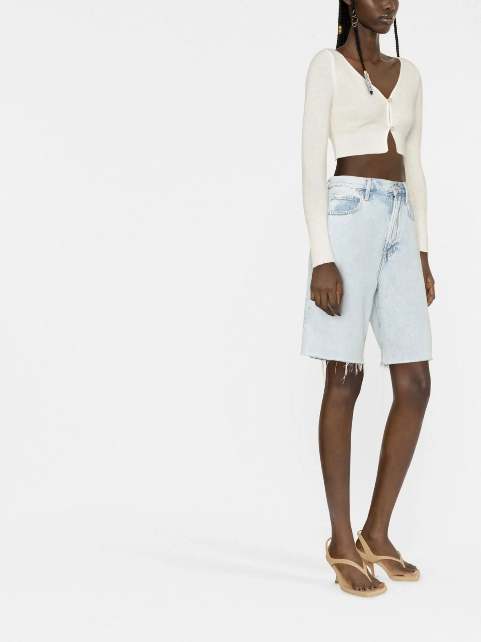 Alzou knitted cropped cardigan