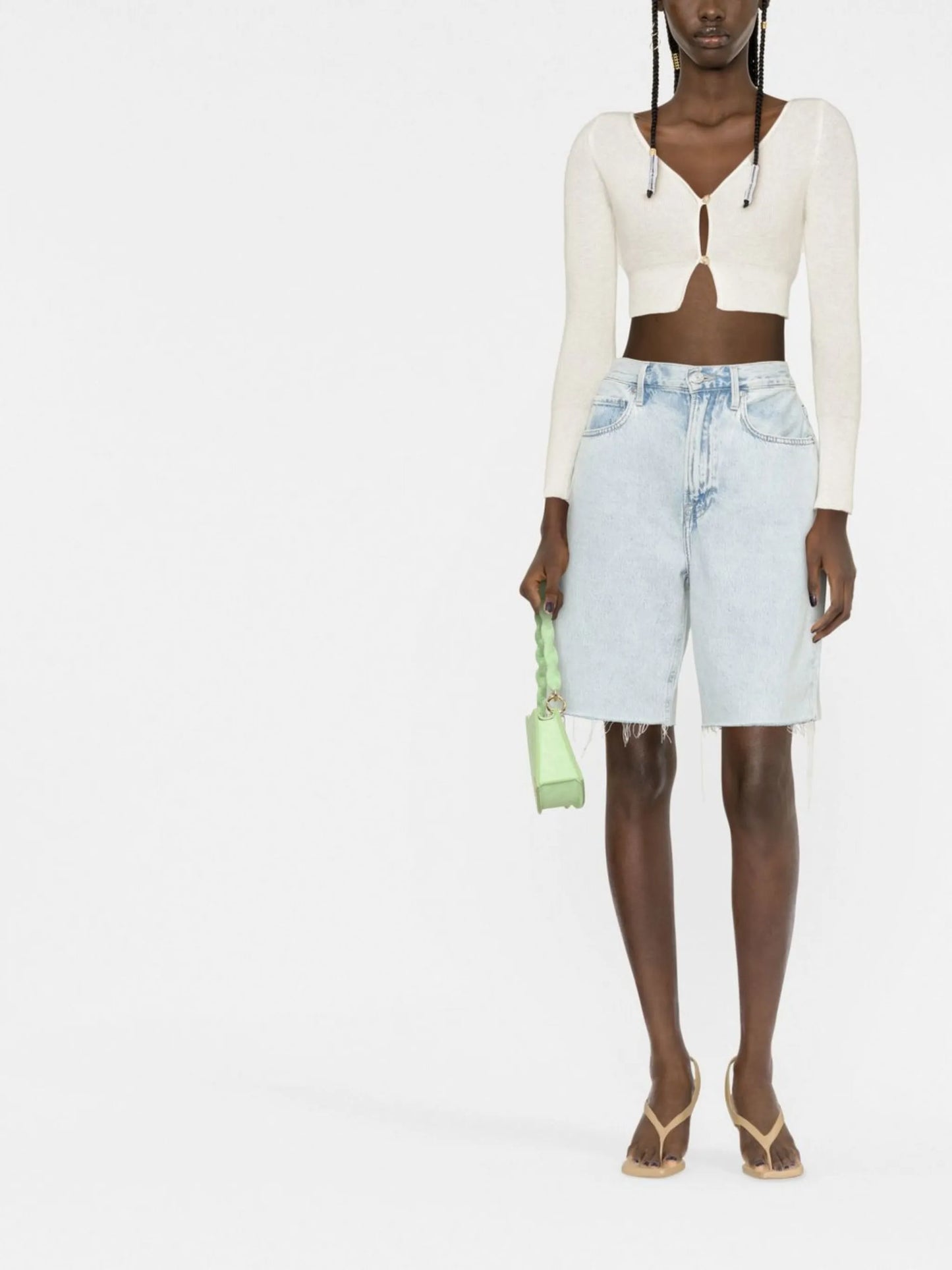 Alzou knitted cropped cardigan
