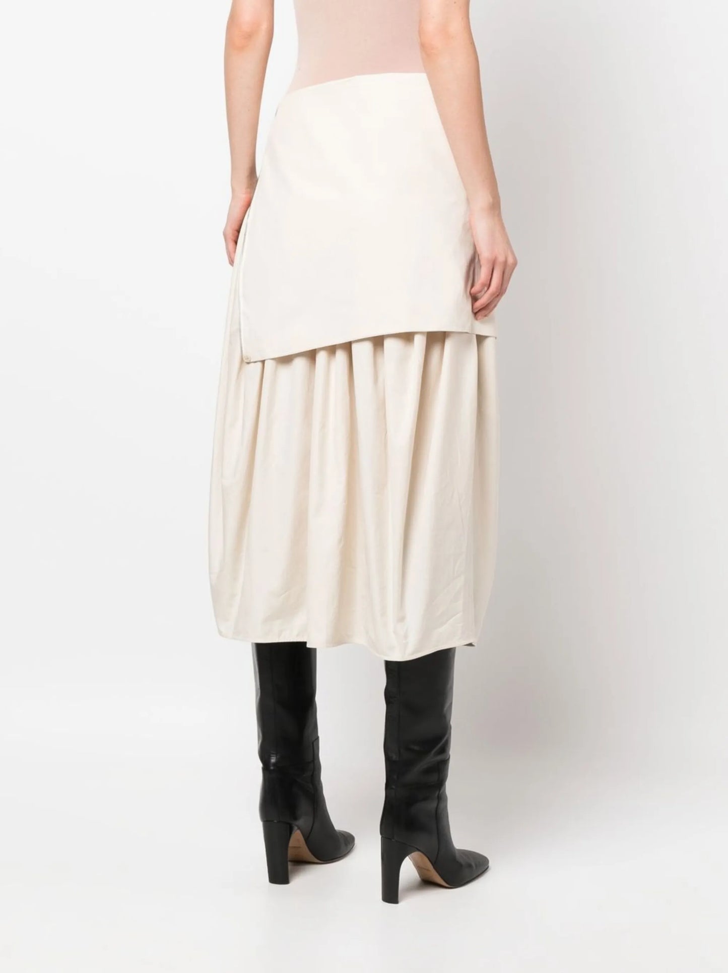 Bustier high-waist midi skirt