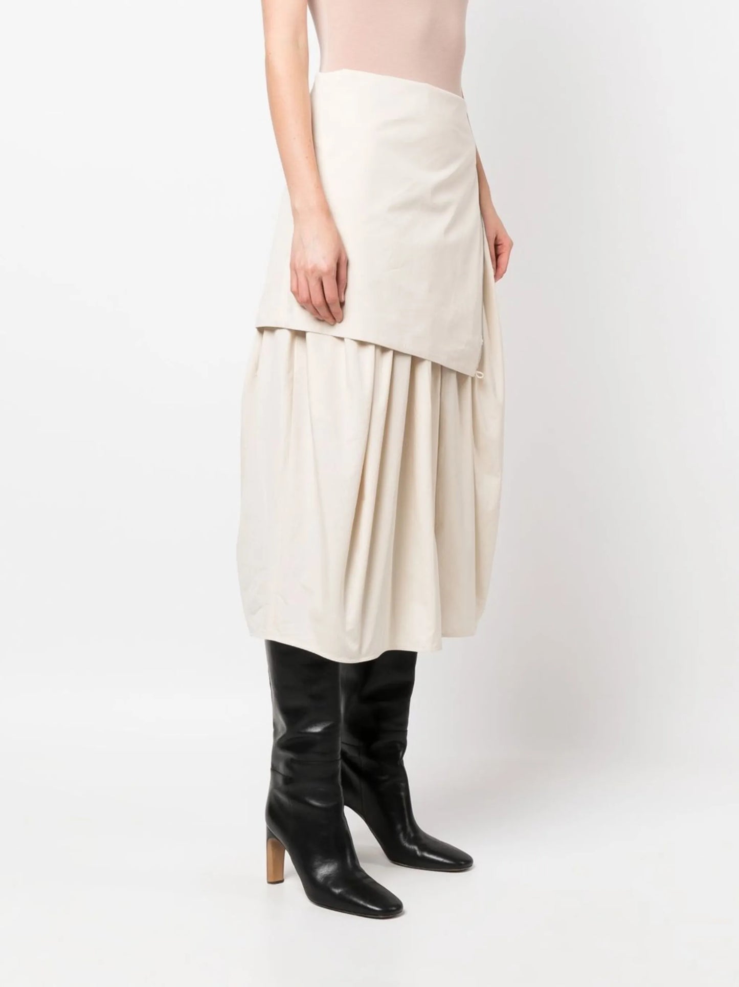 Bustier high-waist midi skirt