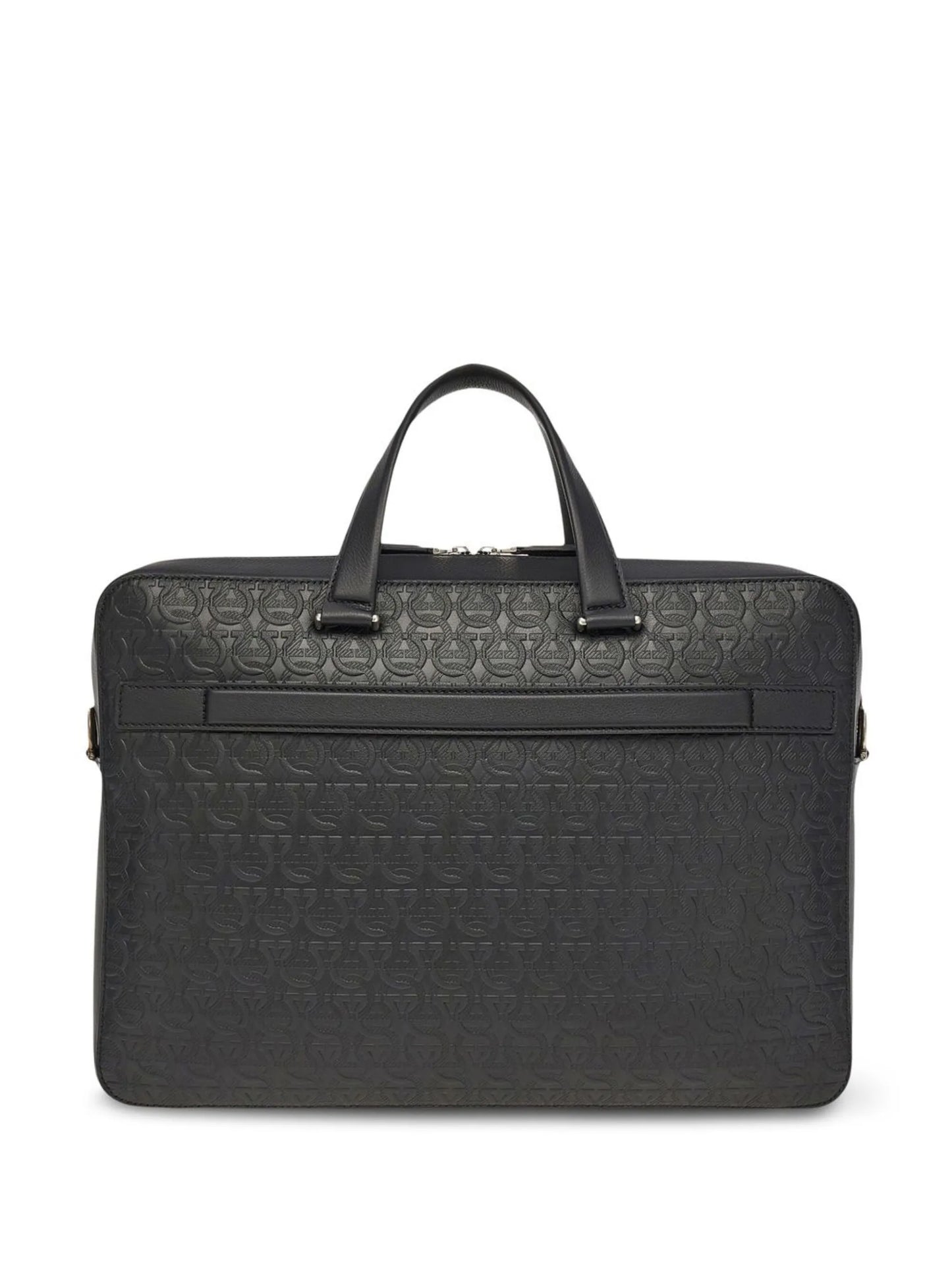 Gancini leather briefcase