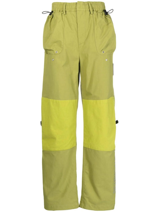 contrast-panel cargo trousers