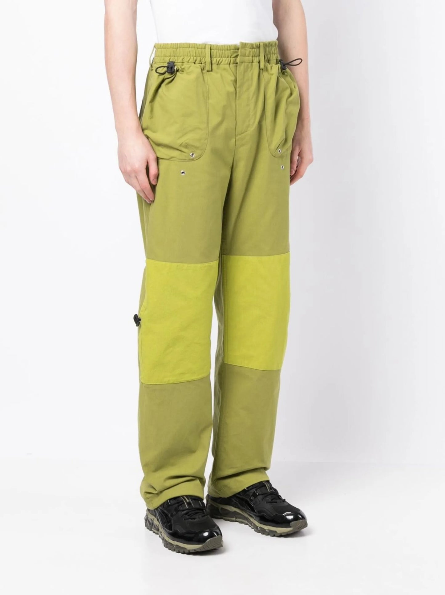 contrast-panel cargo trousers