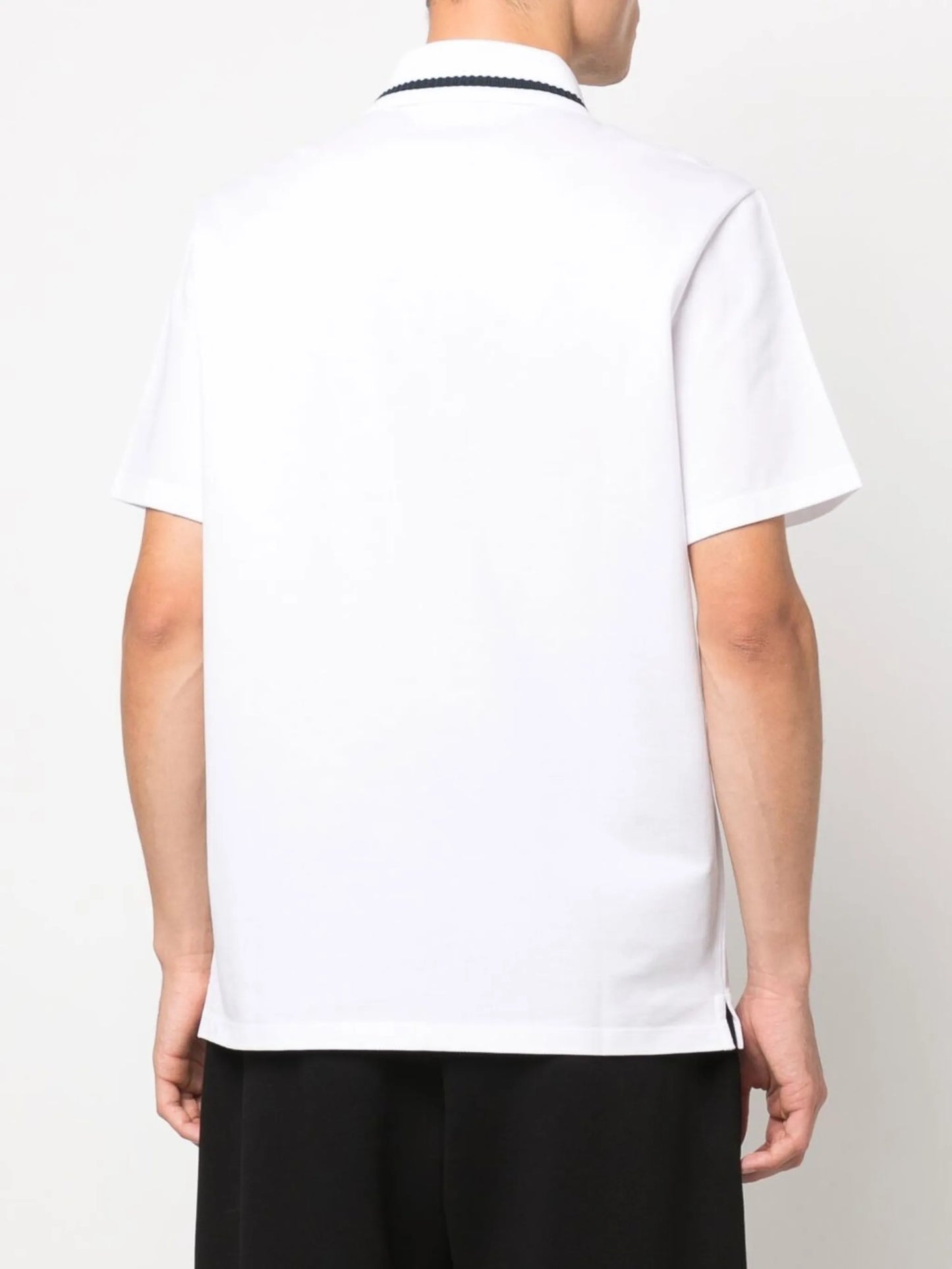 striped collar polo shirt