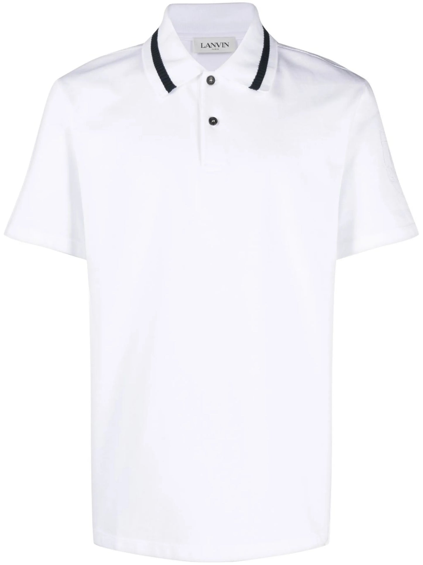 striped collar polo shirt