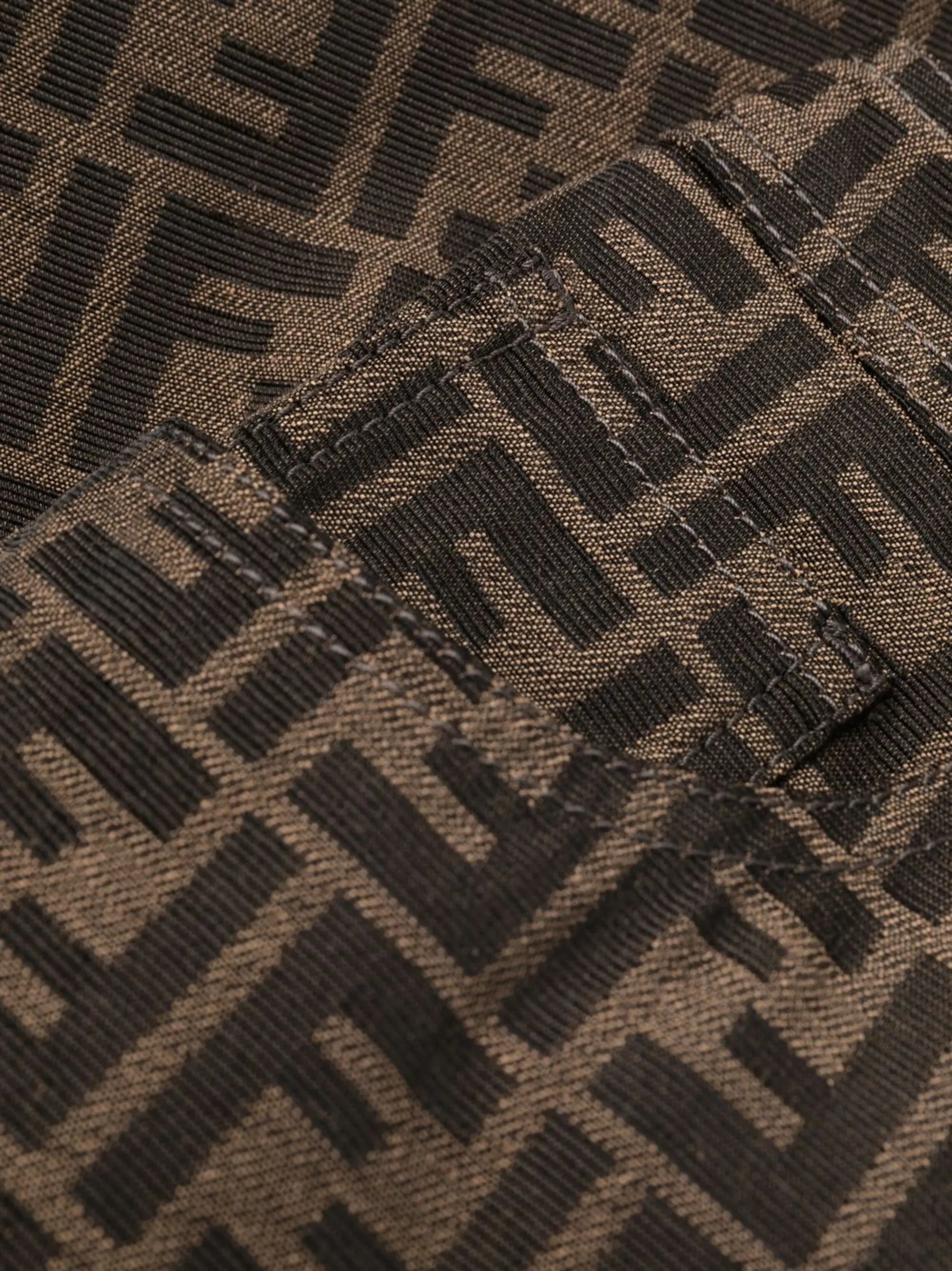 FF logo-motif cropped trousers