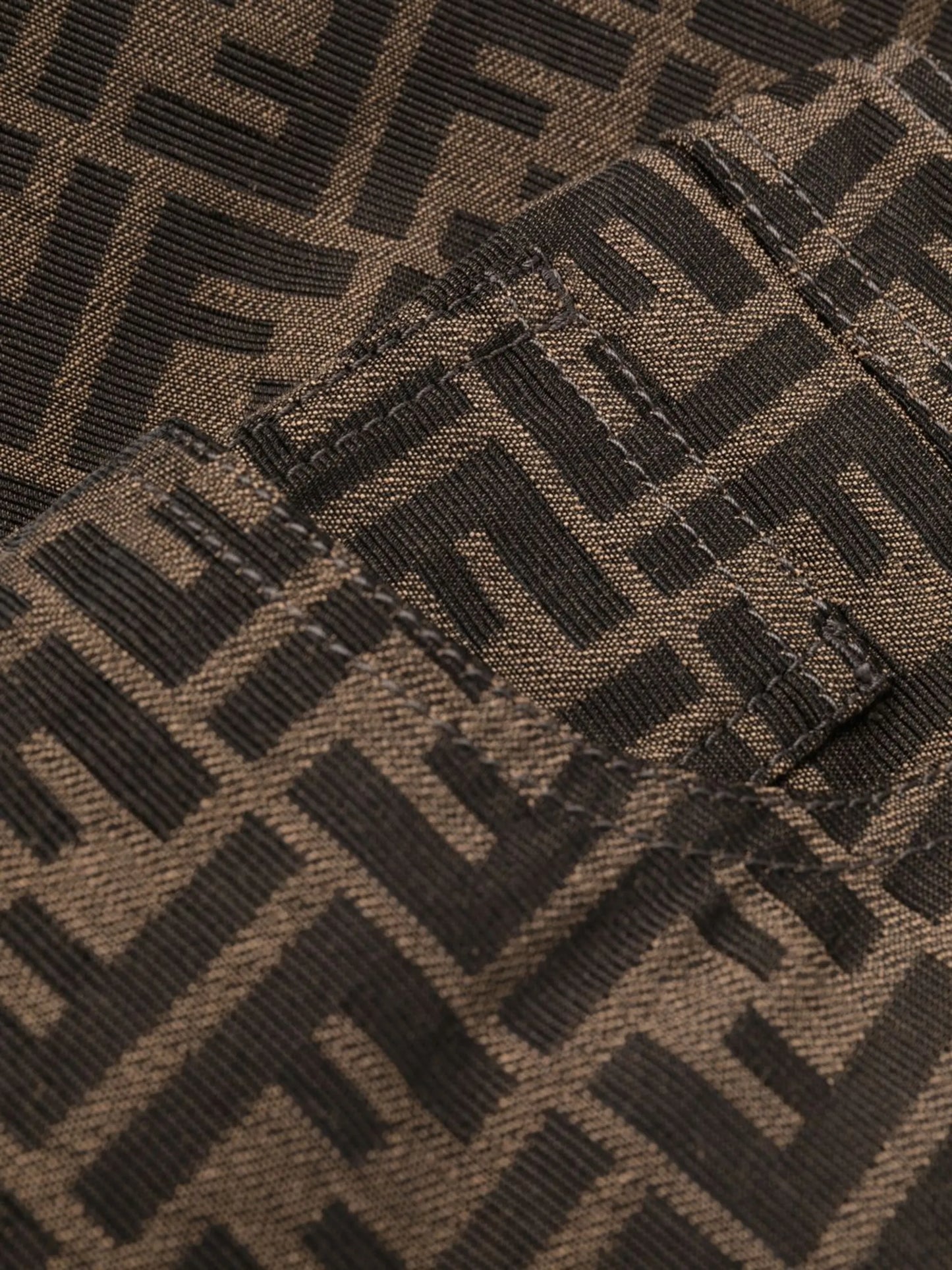 FF logo-motif cropped trousers