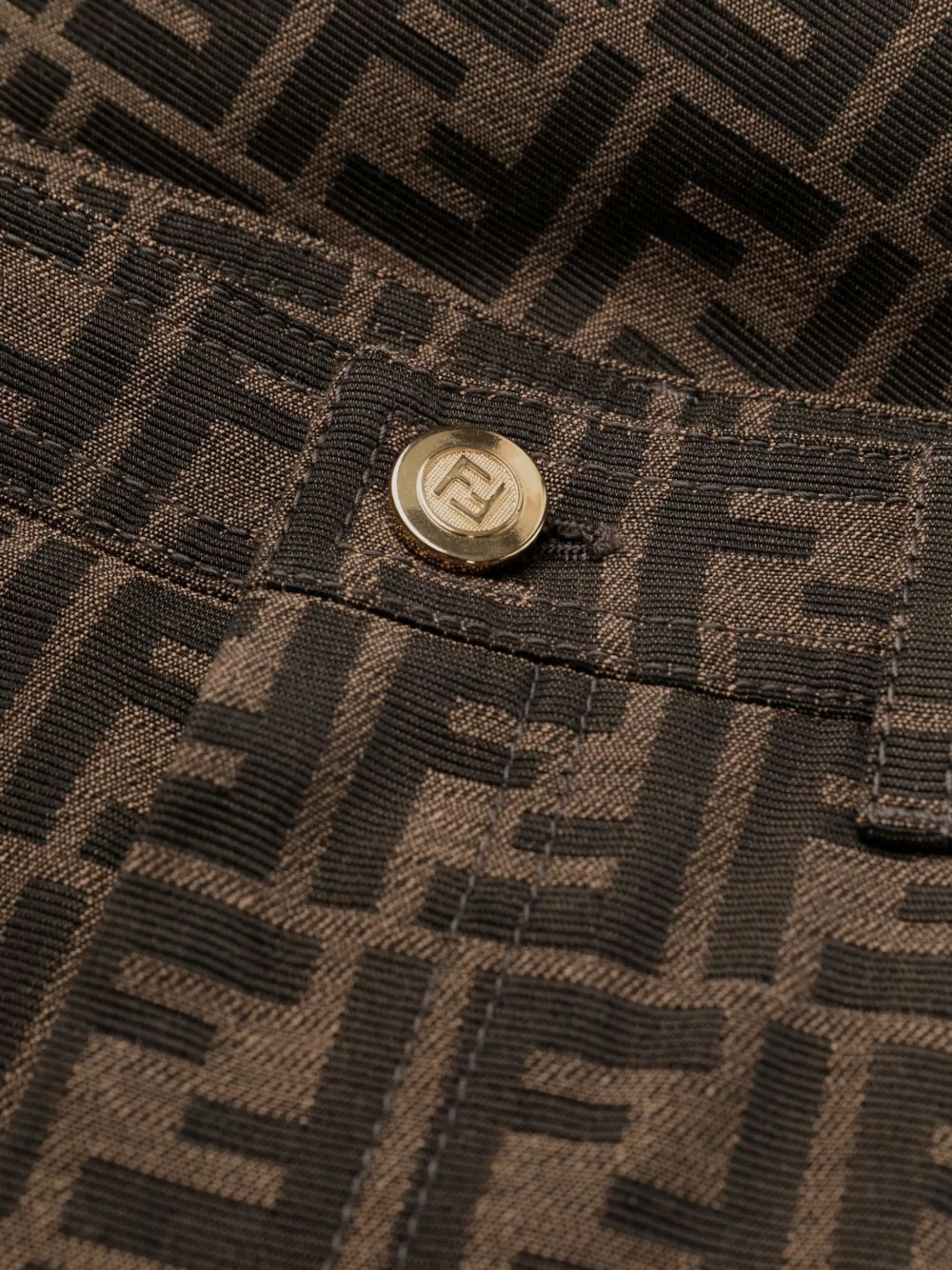 FF logo-motif cropped trousers