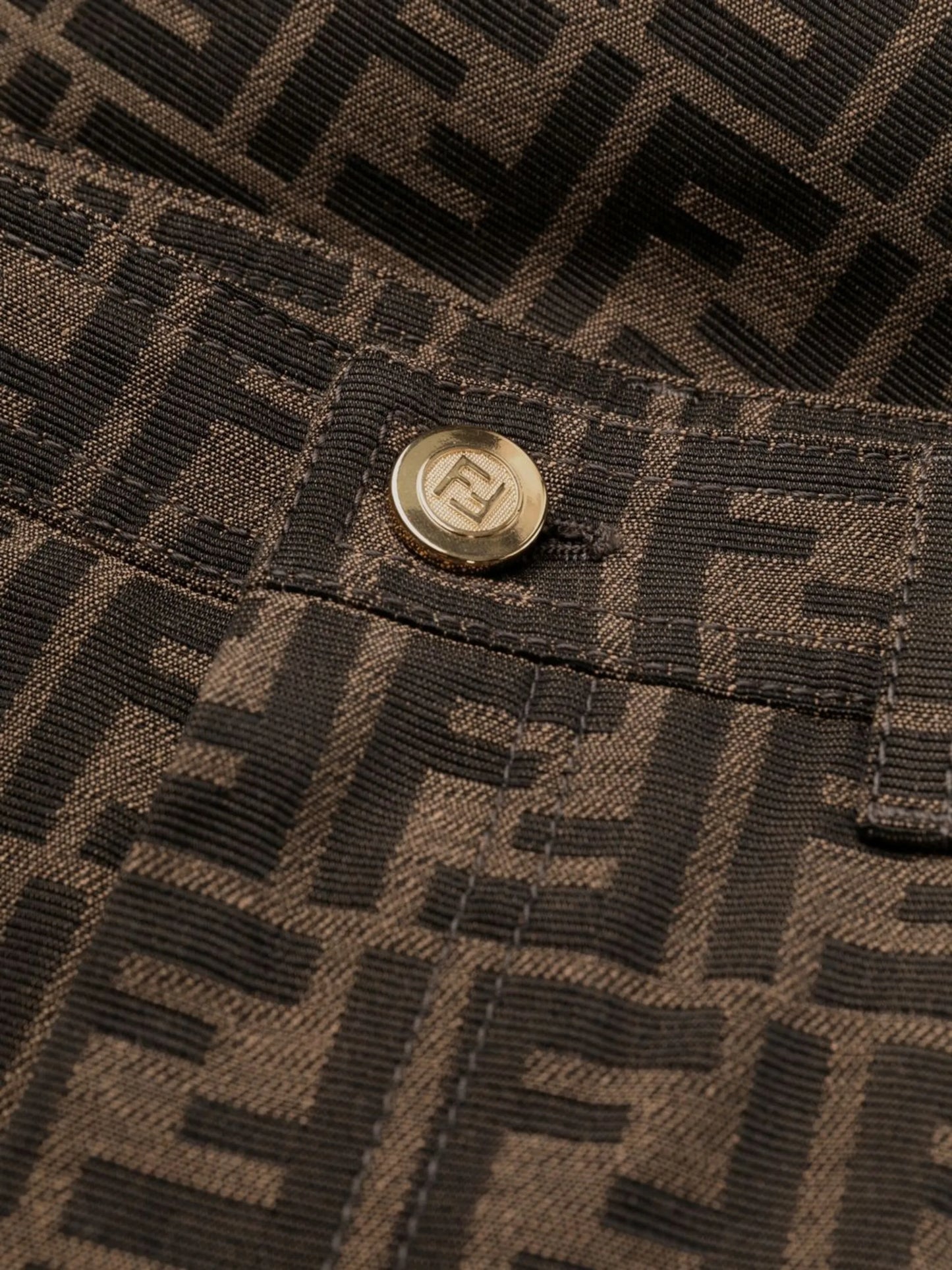 FF logo-motif cropped trousers