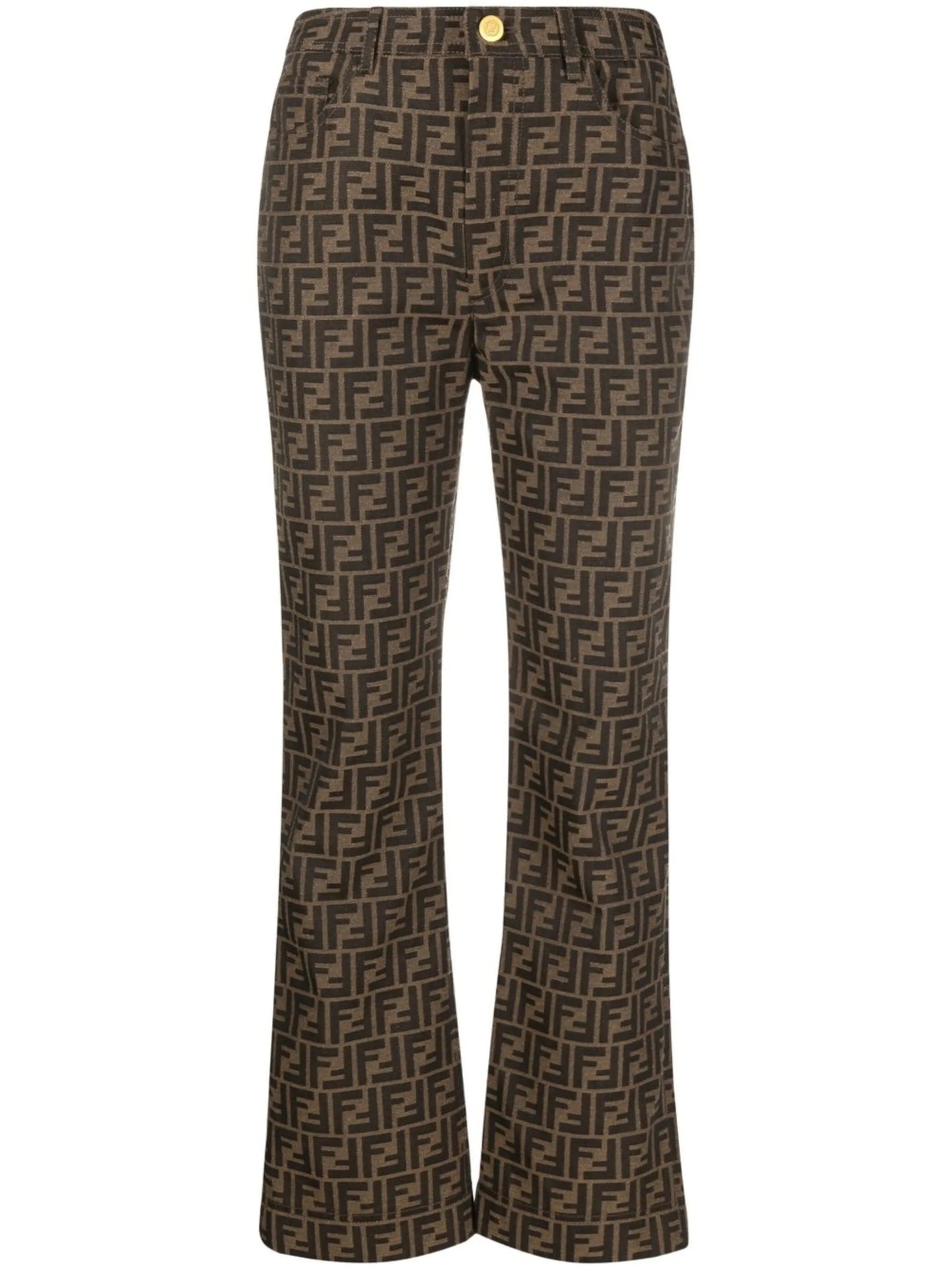 FF logo-motif cropped trousers