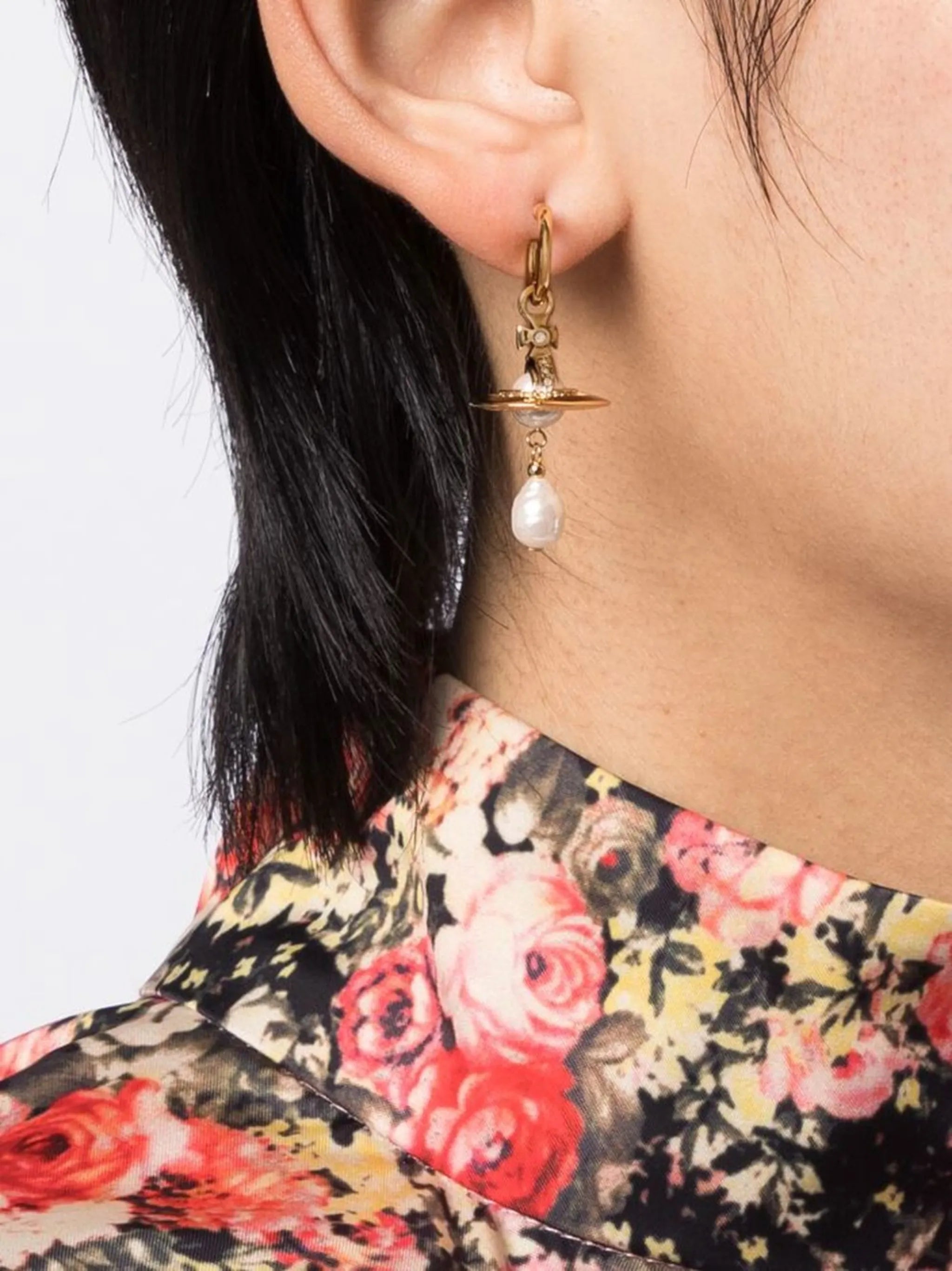 Orb drop earrings