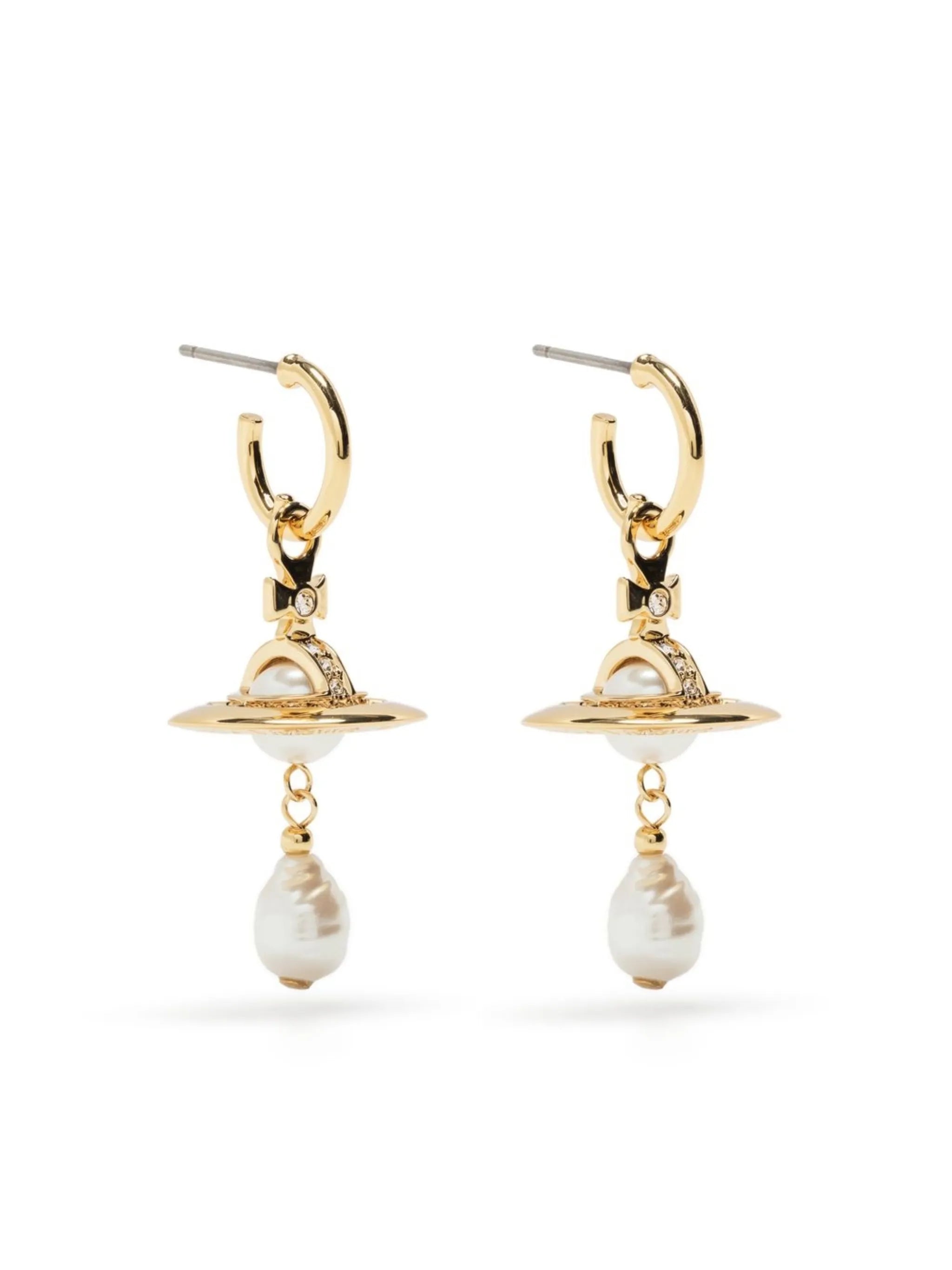 Orb drop earrings