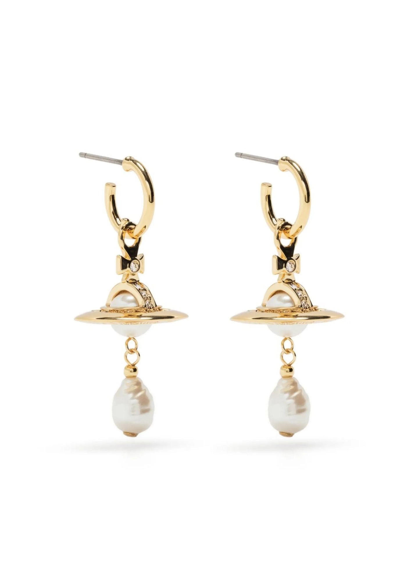 Orb drop earrings