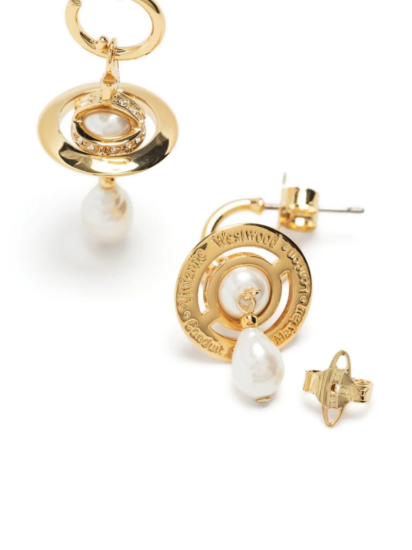Orb drop earrings