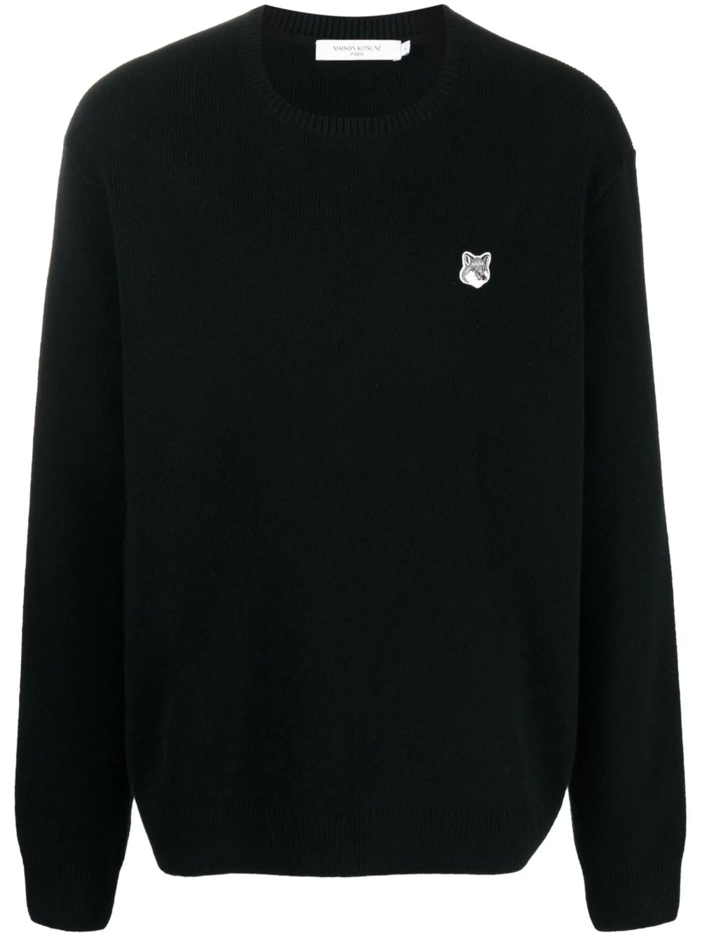 logo-patch crew-neck jumper