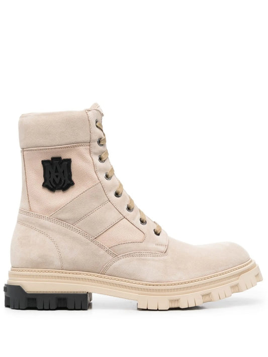 logo lace-up boots