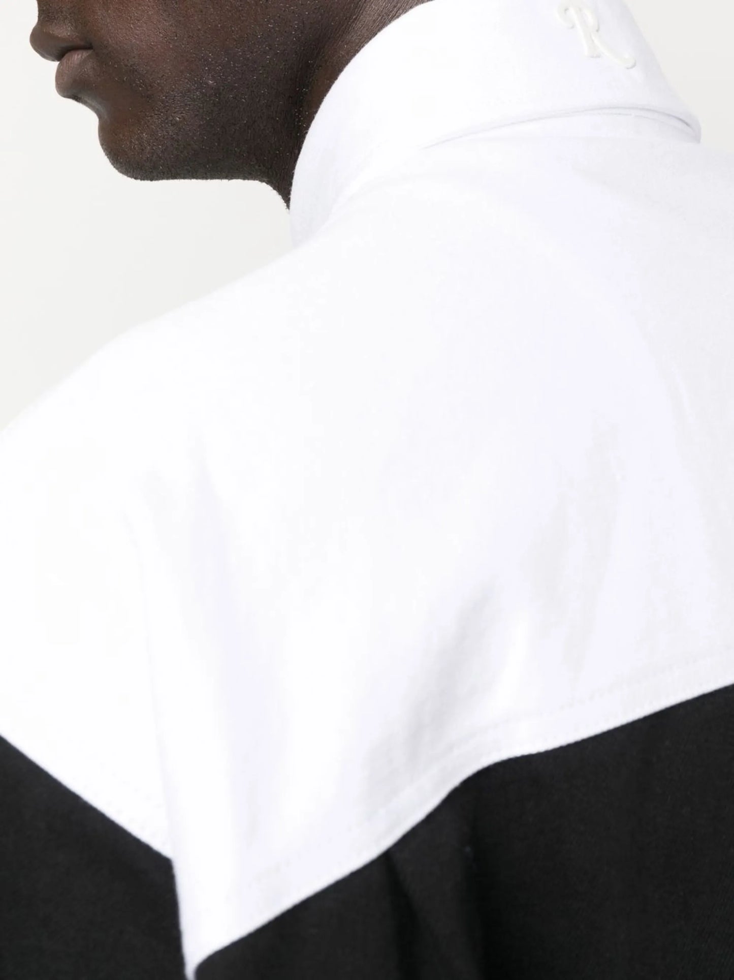 logo-patch panelled shirt