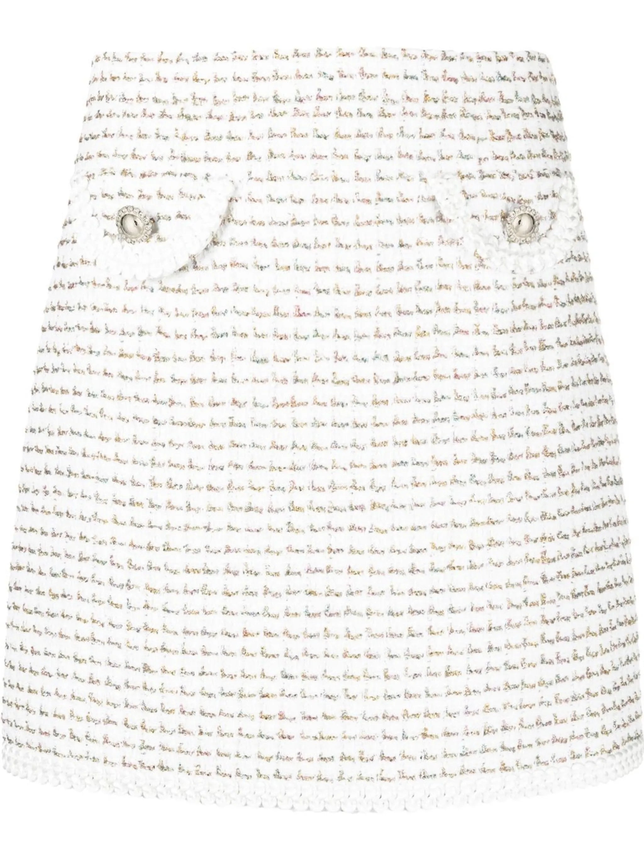 tweed bouclé miniskirt