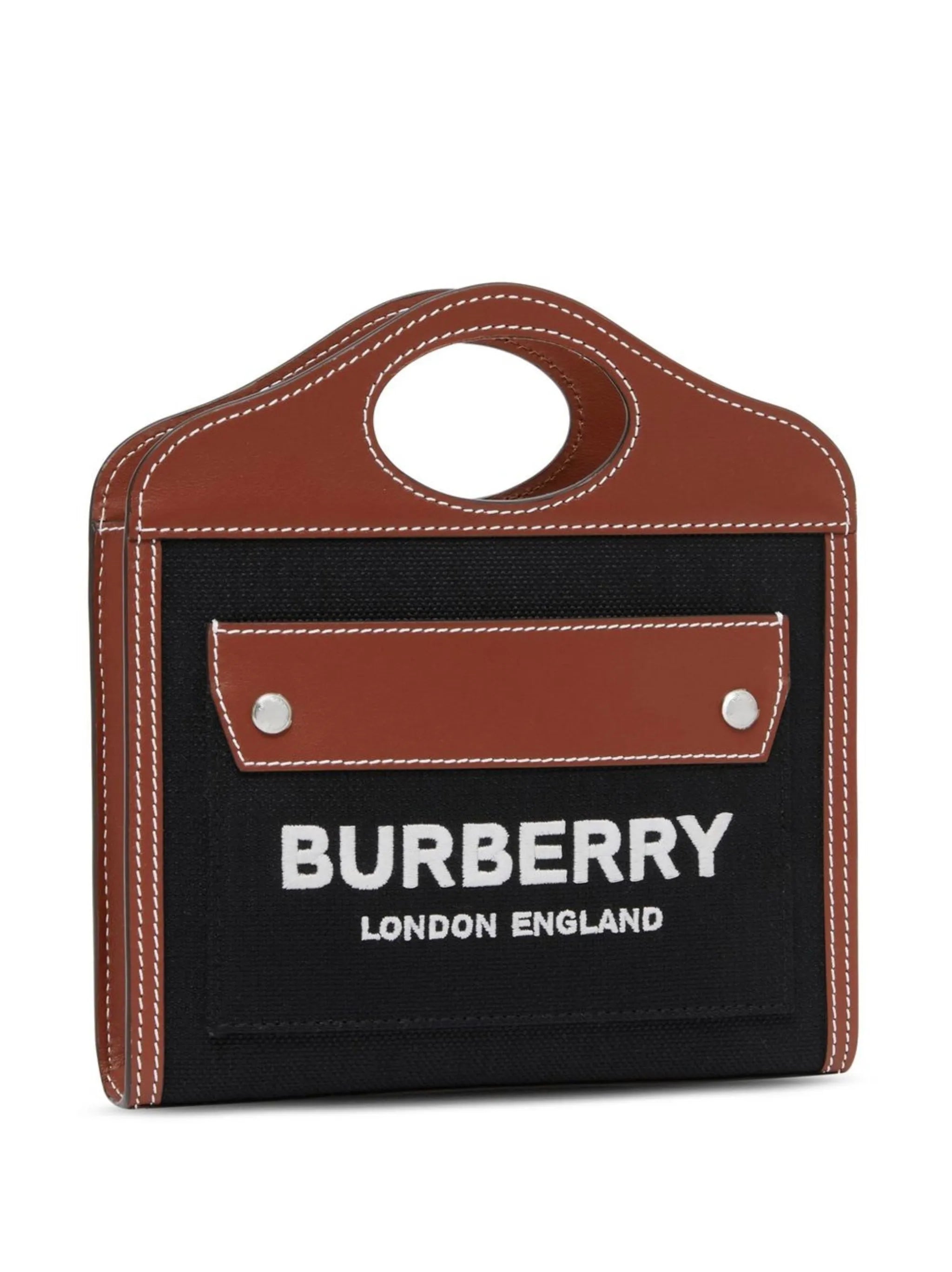 logo-embroidered mini tote bag