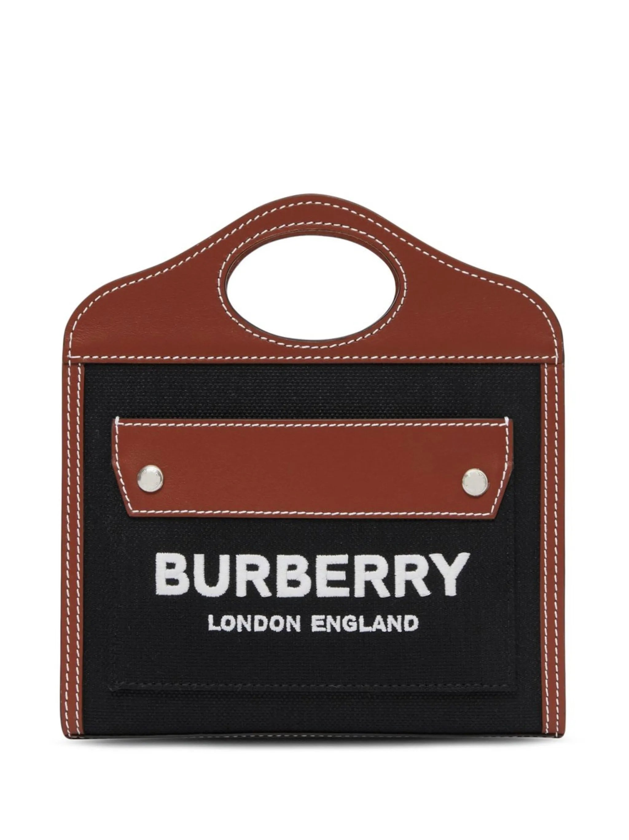 logo-embroidered mini tote bag