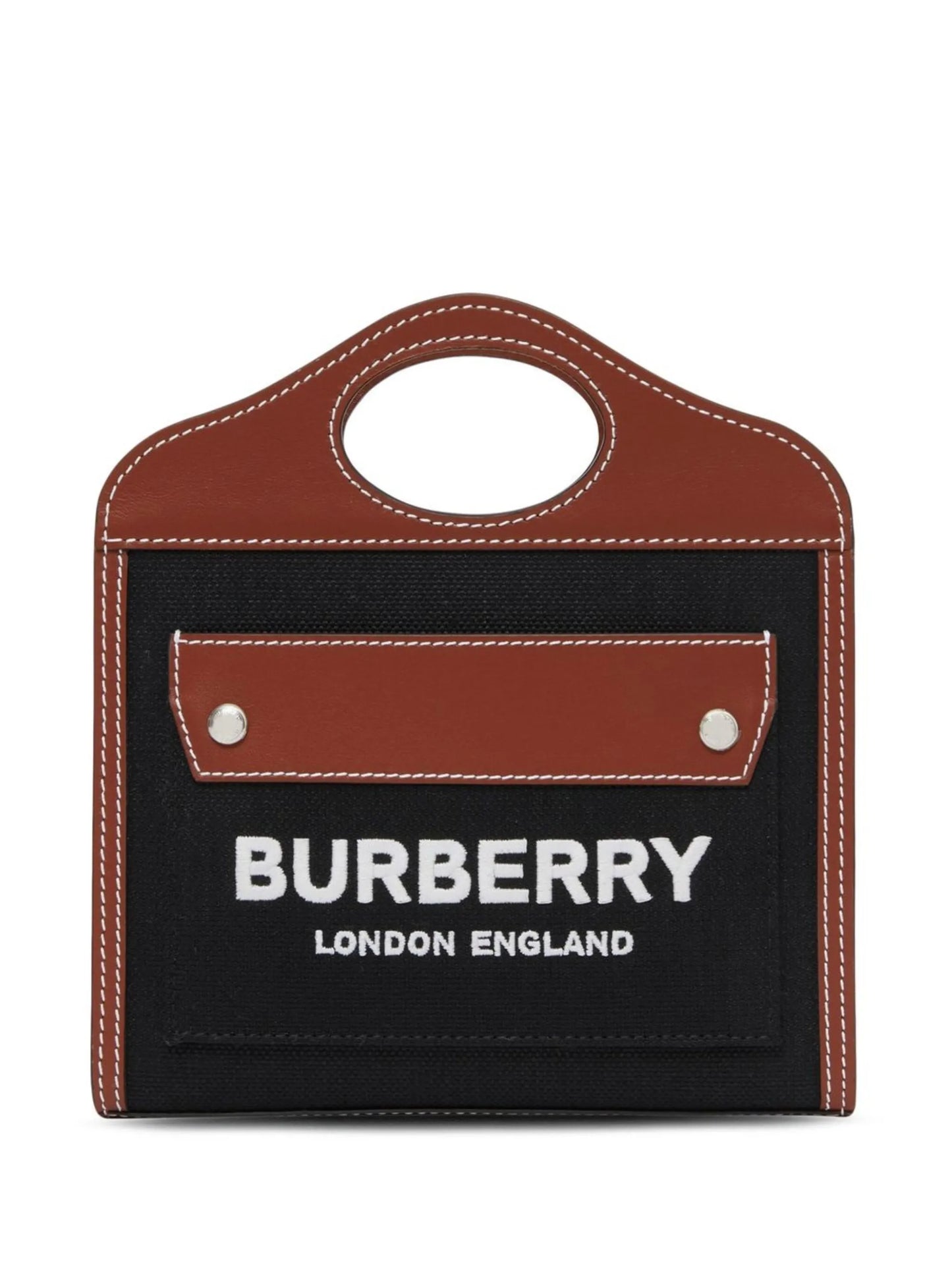 logo-embroidered mini tote bag