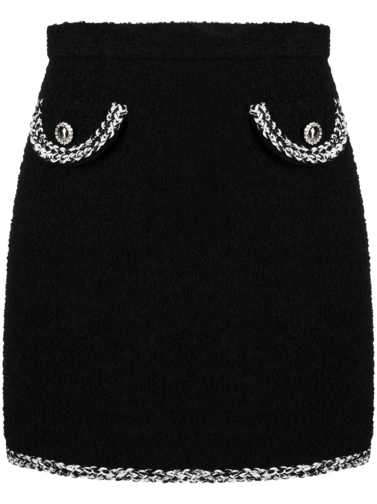 tweed bouclé miniskirt