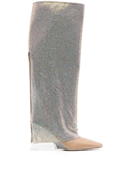 Christine crystal-embellished 95mm boots